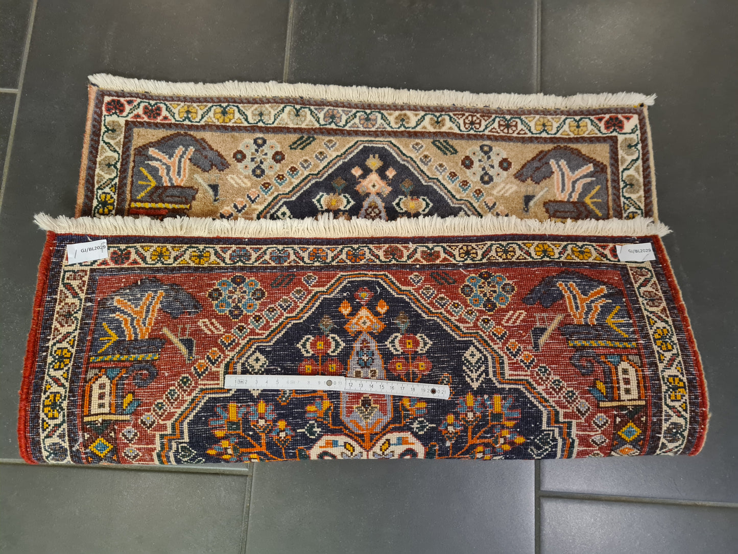 Perserteppich Orientteppich Handgeknüpfter Teppich Bidjar 70x65cm