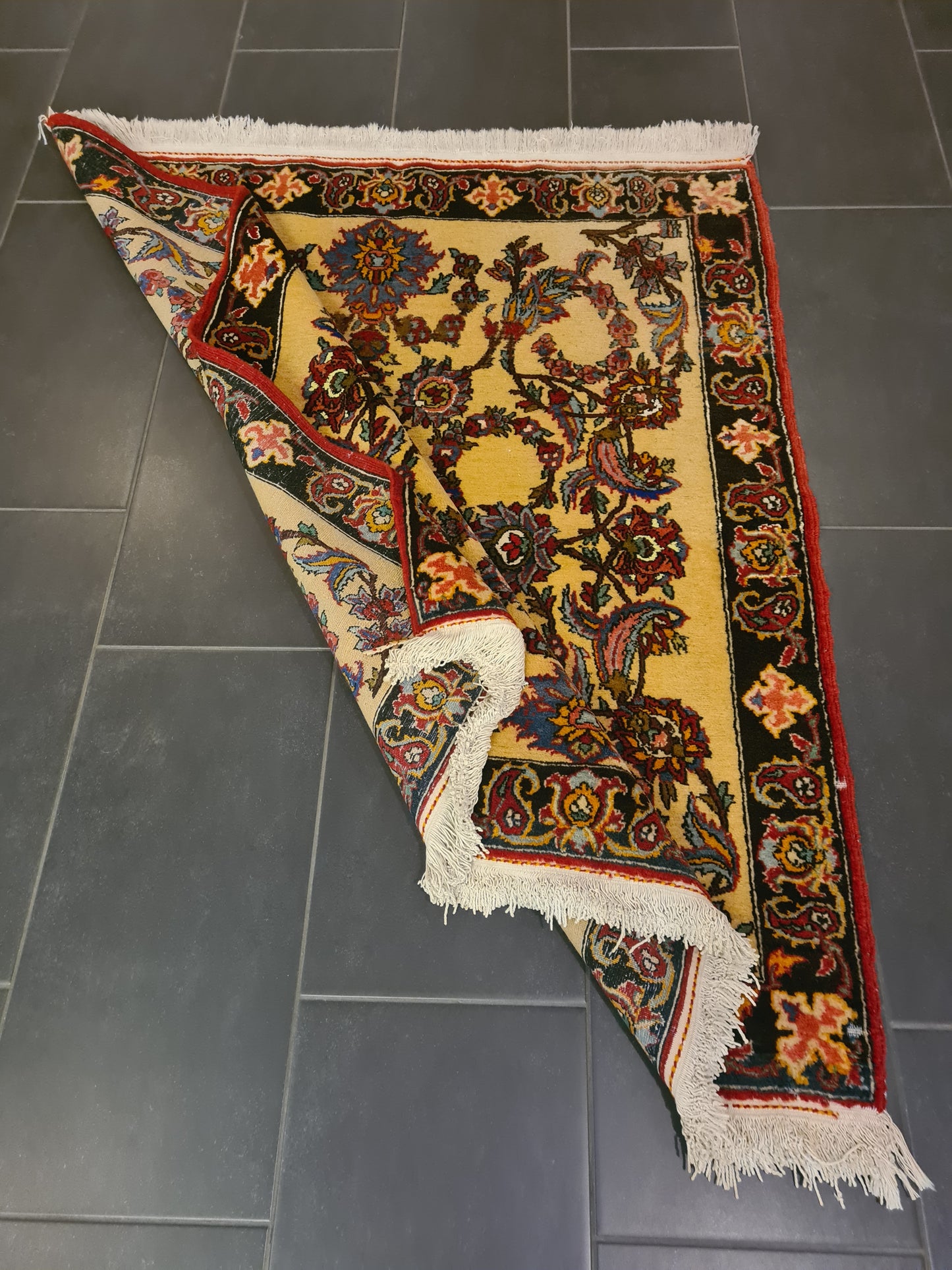 Perserteppich Orientteppich Handgeknüpfter Teppich Isfahan 142x122cm