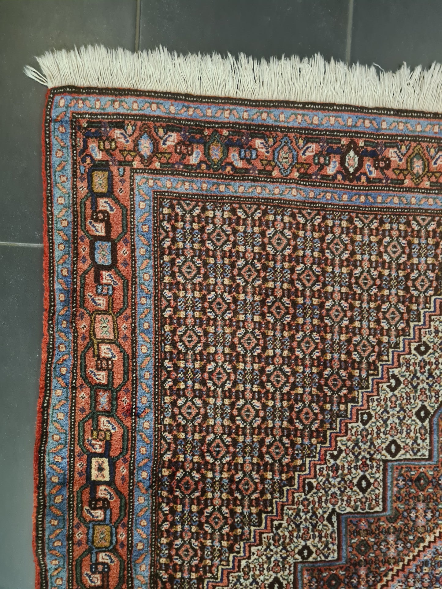 Perserteppich Orientteppich Handgeknüpfter Teppich Bidjar 160x125cm