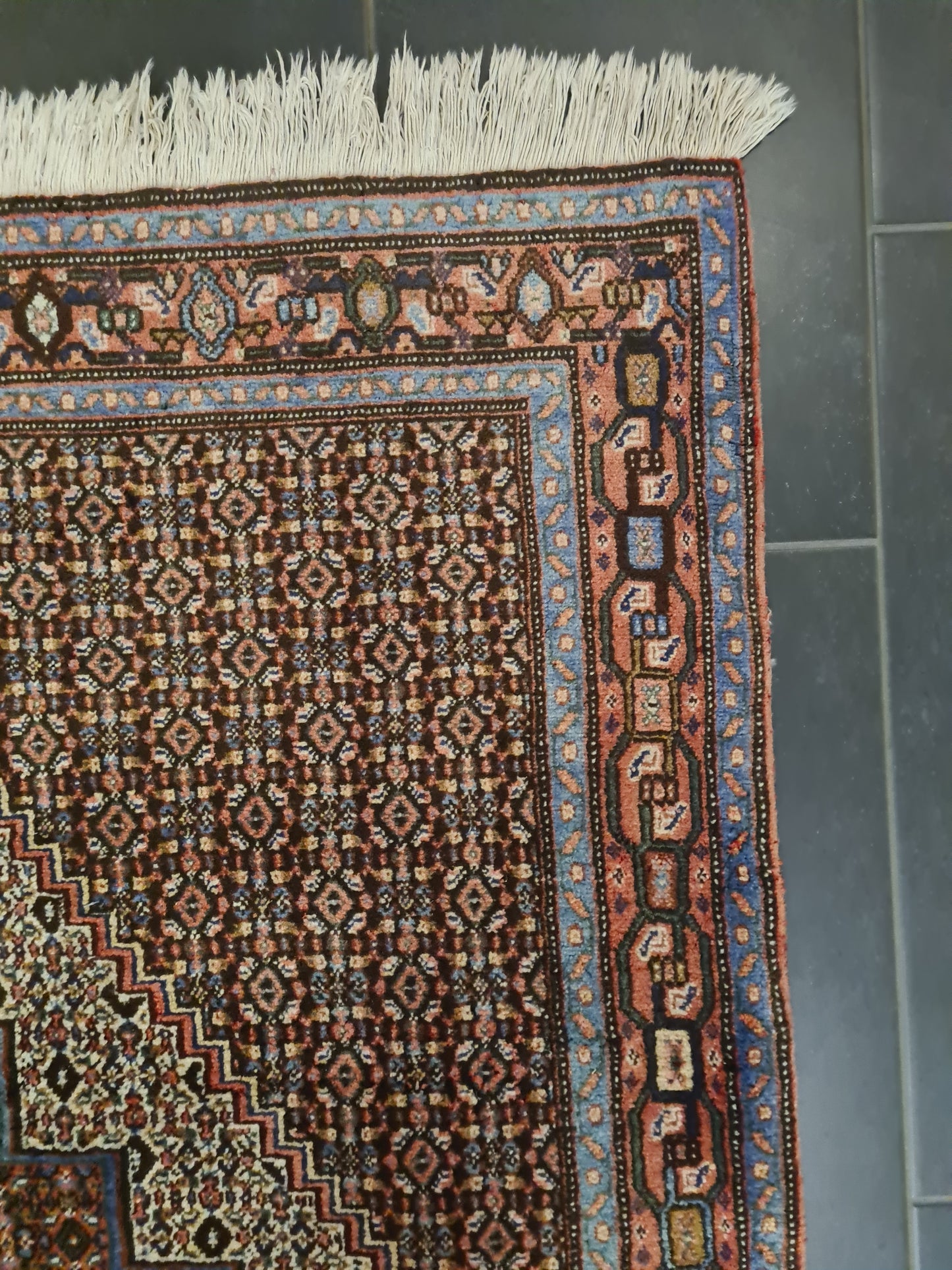 Perserteppich Orientteppich Handgeknüpfter Teppich Bidjar 160x125cm