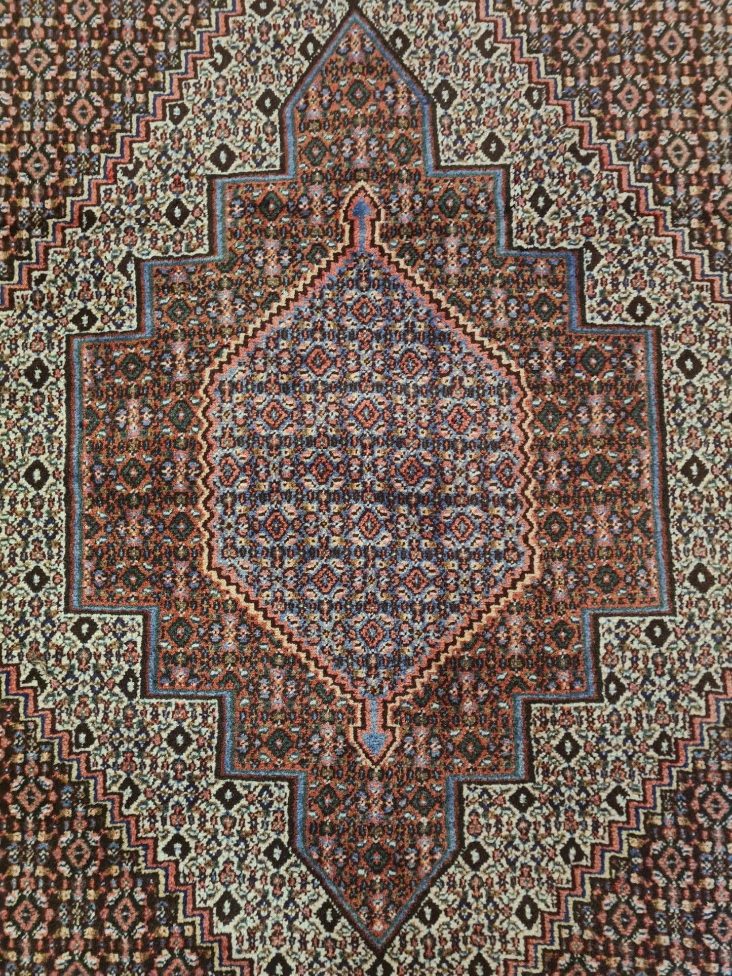 Perserteppich Orientteppich Handgeknüpfter Teppich Bidjar 160x125cm