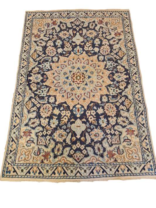Perserteppich Orientteppich Handgeknüpfter Teppich Nain 130x90cm