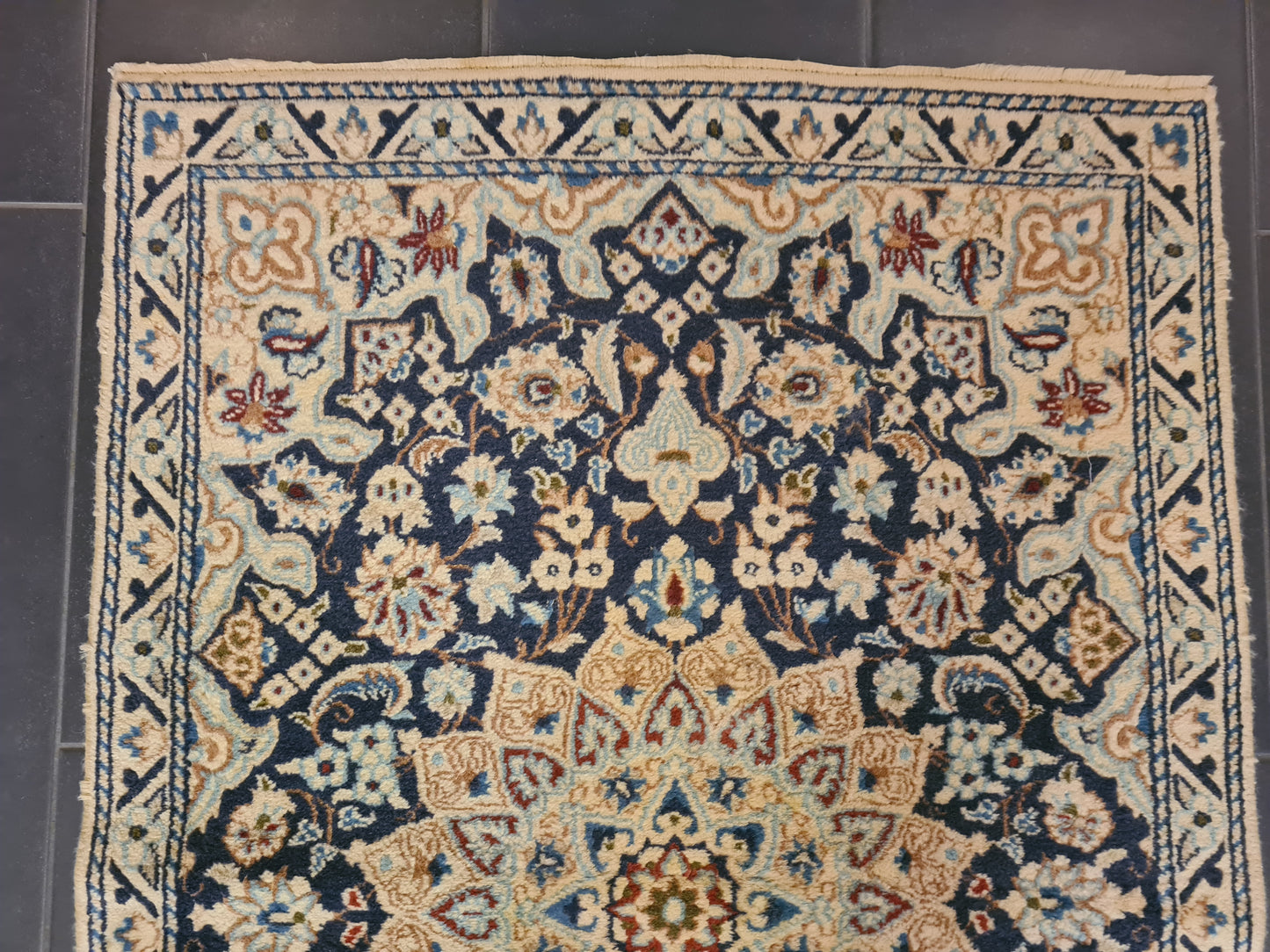 Perserteppich Orientteppich Handgeknüpfter Teppich Nain 130x90cm