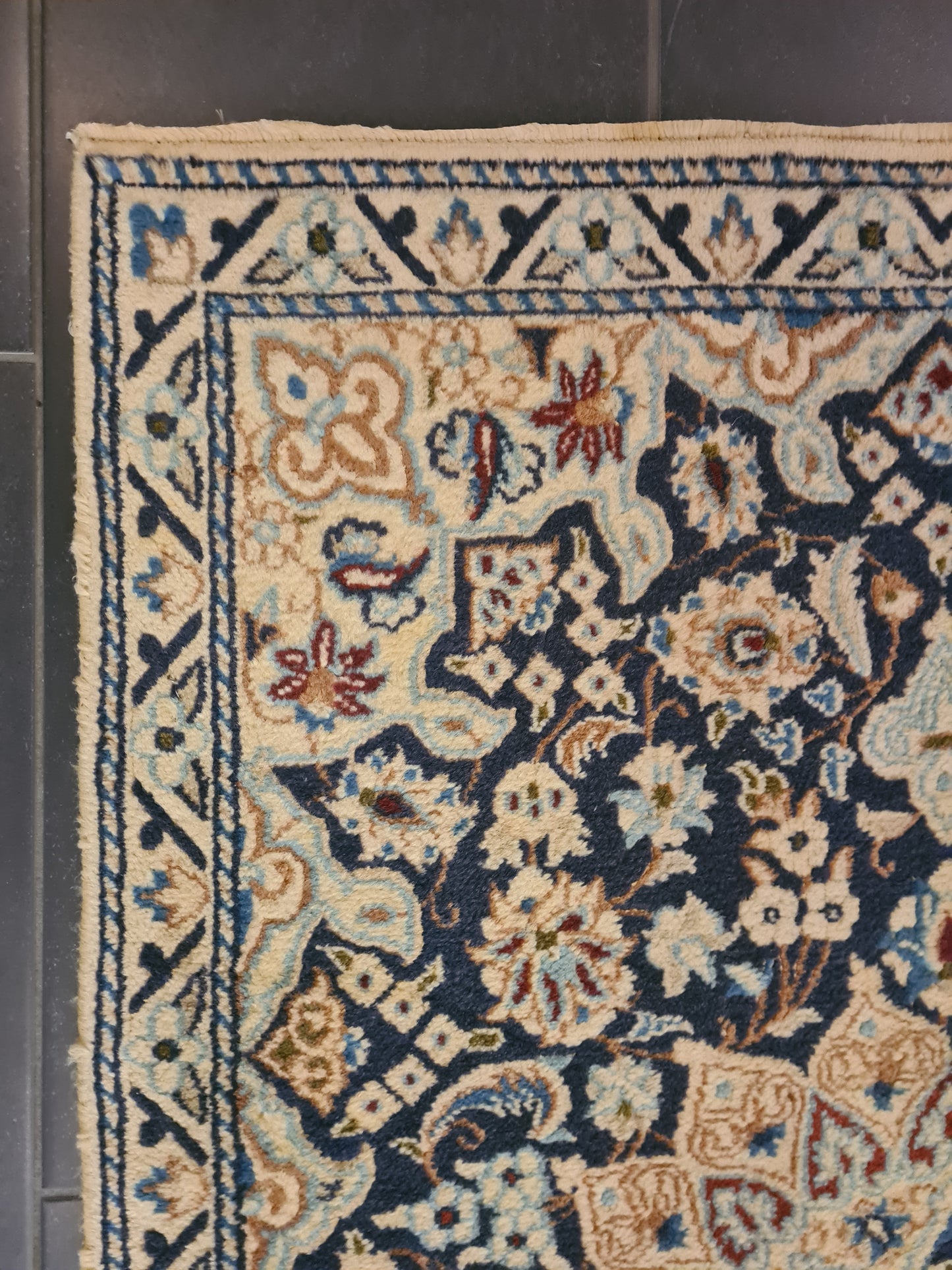 Perserteppich Orientteppich Handgeknüpfter Teppich Nain 130x90cm