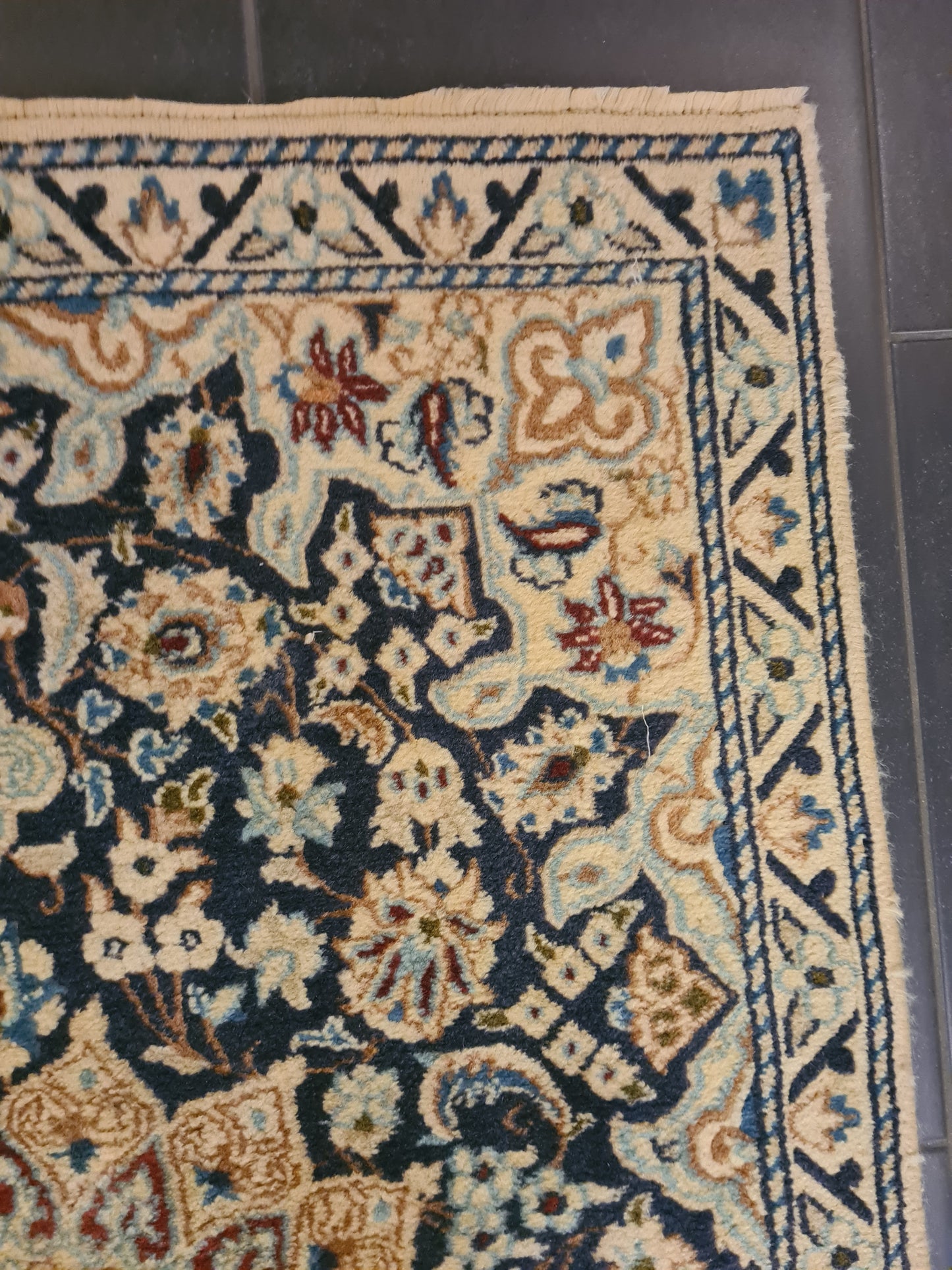 Perserteppich Orientteppich Handgeknüpfter Teppich Nain 130x90cm