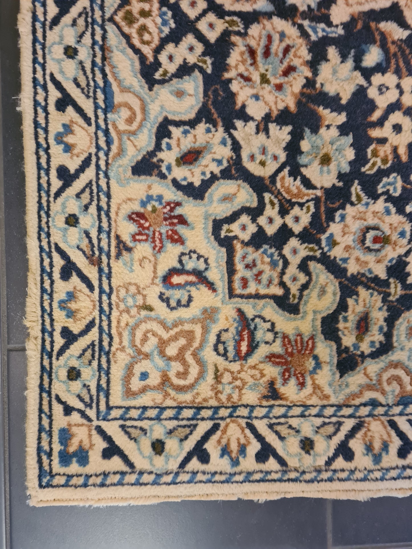 Perserteppich Orientteppich Handgeknüpfter Teppich Nain 130x90cm