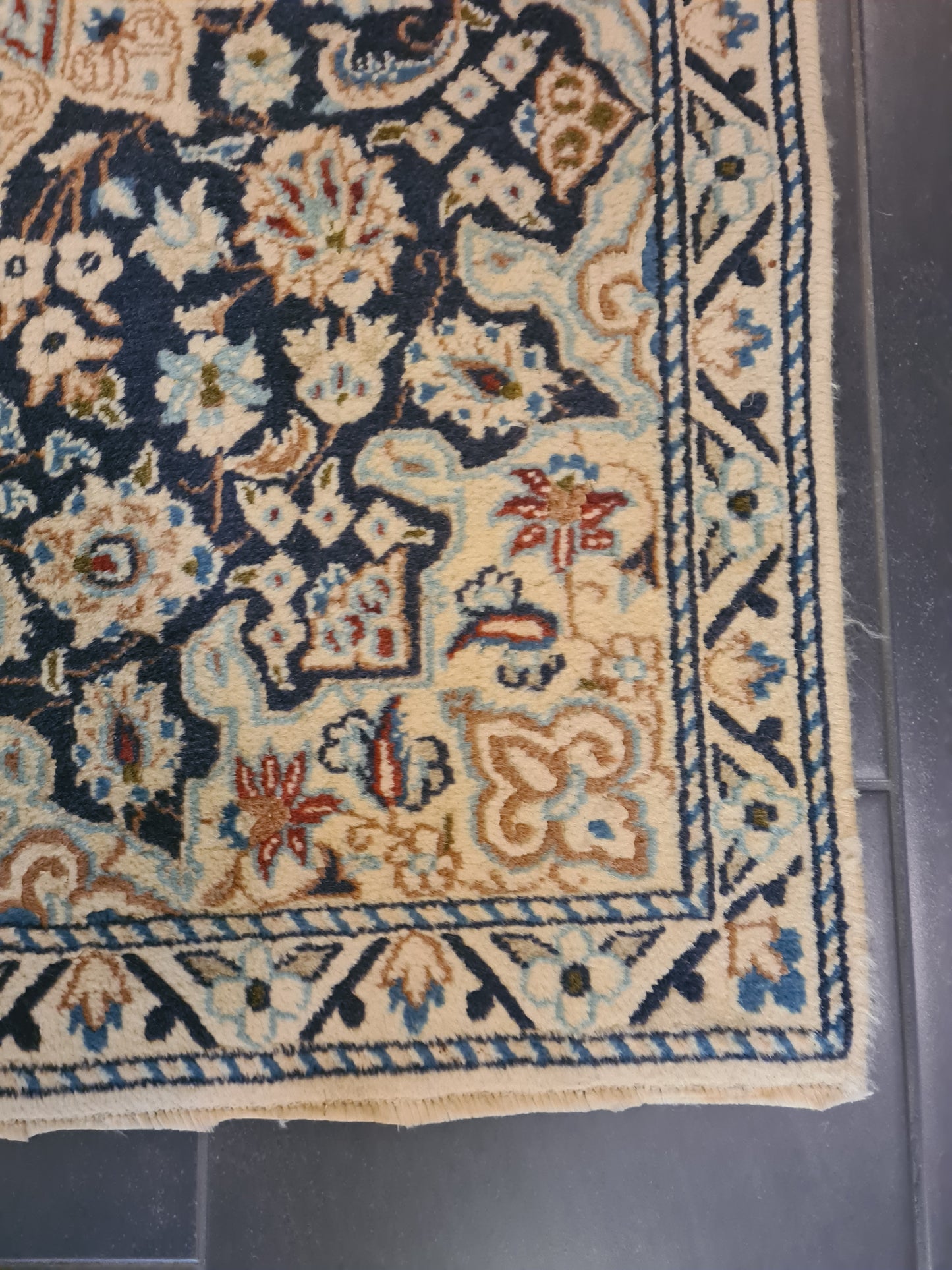 Perserteppich Orientteppich Handgeknüpfter Teppich Nain 130x90cm