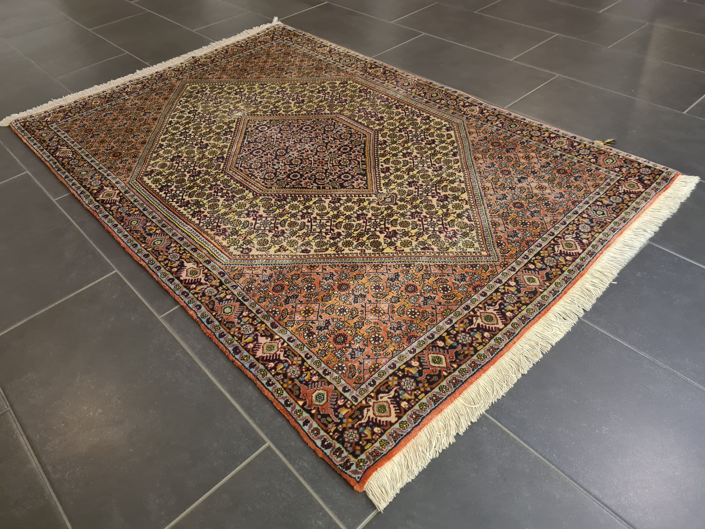 Perserteppich Orientteppich Handgeknüpfter Teppich Bidjar 170x115cm
