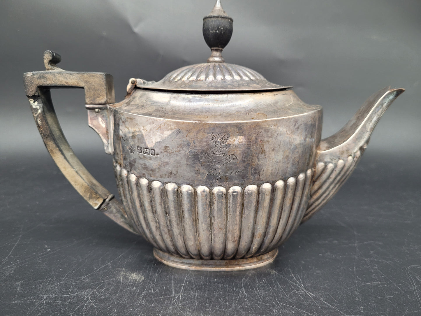 Kanne Sterling Silber 925er Britische Meistermarke 1903 425g