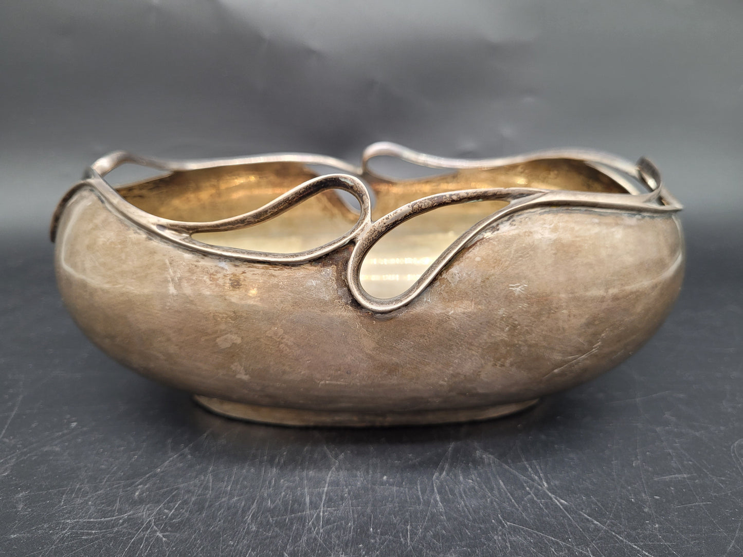 Schale Sterling Silber 925er Jugendstil Art Nouveau 411g