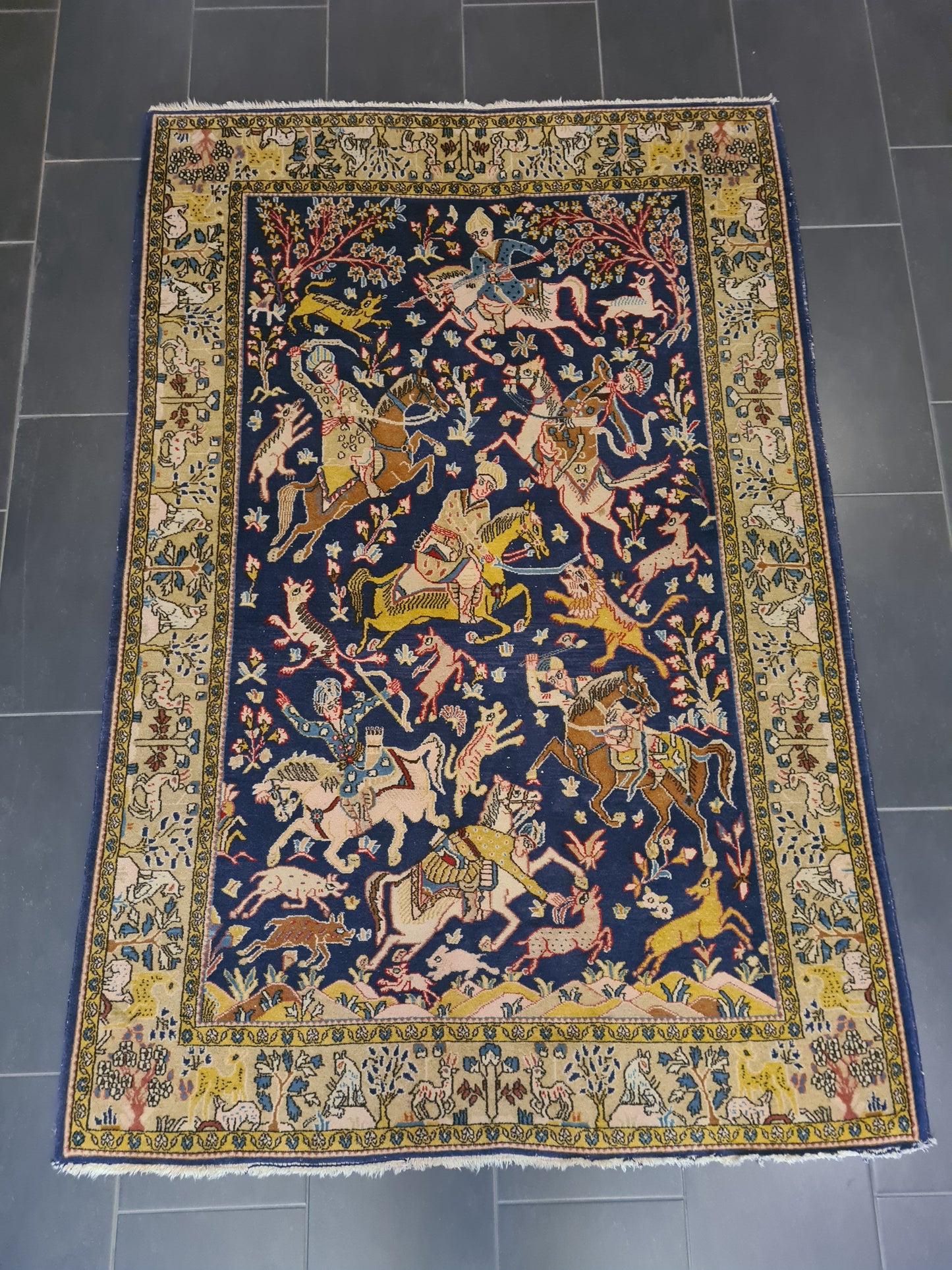 Perserteppich Orientteppich Handgeknüpfter Teppich Ghoum 210x140cm