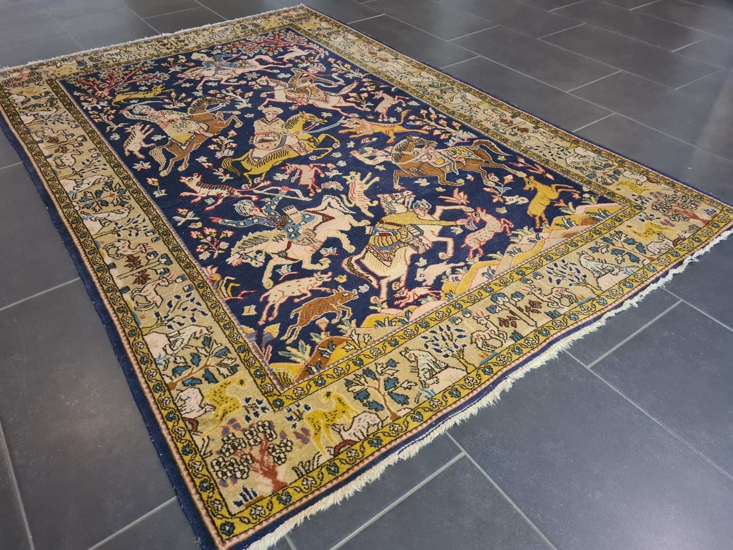 Perserteppich Orientteppich Handgeknüpfter Teppich Ghoum 210x140cm