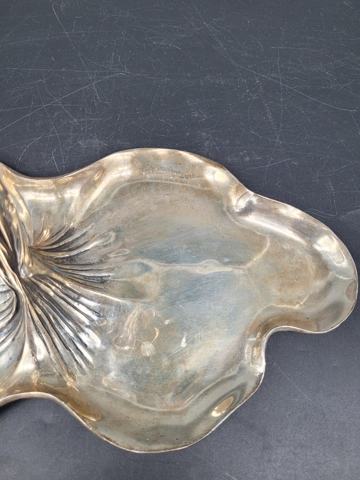 Schale Sterling Silber 925er mit Figur Jugendstil Art Nouveau 1041g