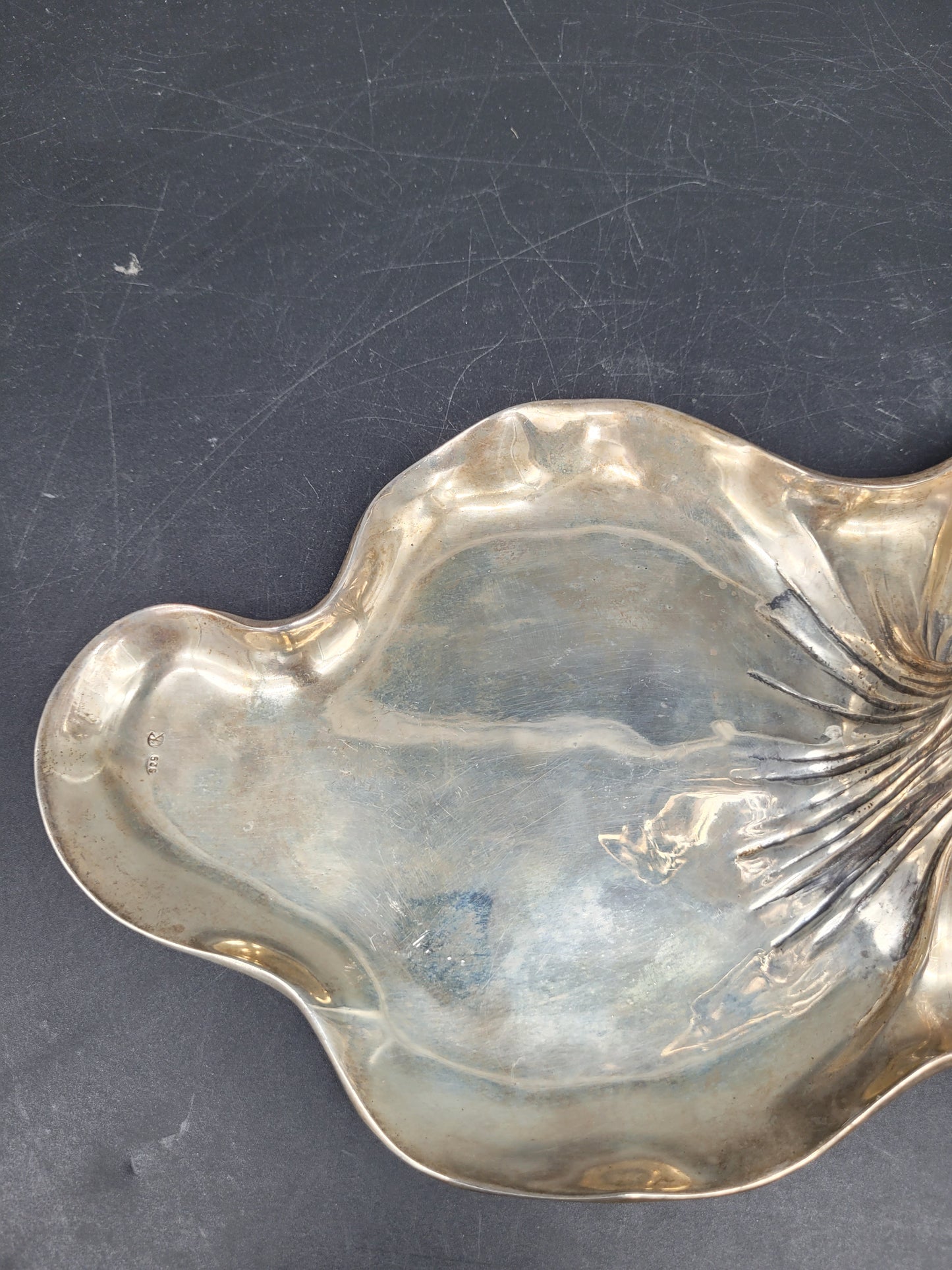 Schale Sterling Silber 925er mit Figur Jugendstil Art Nouveau 1041g