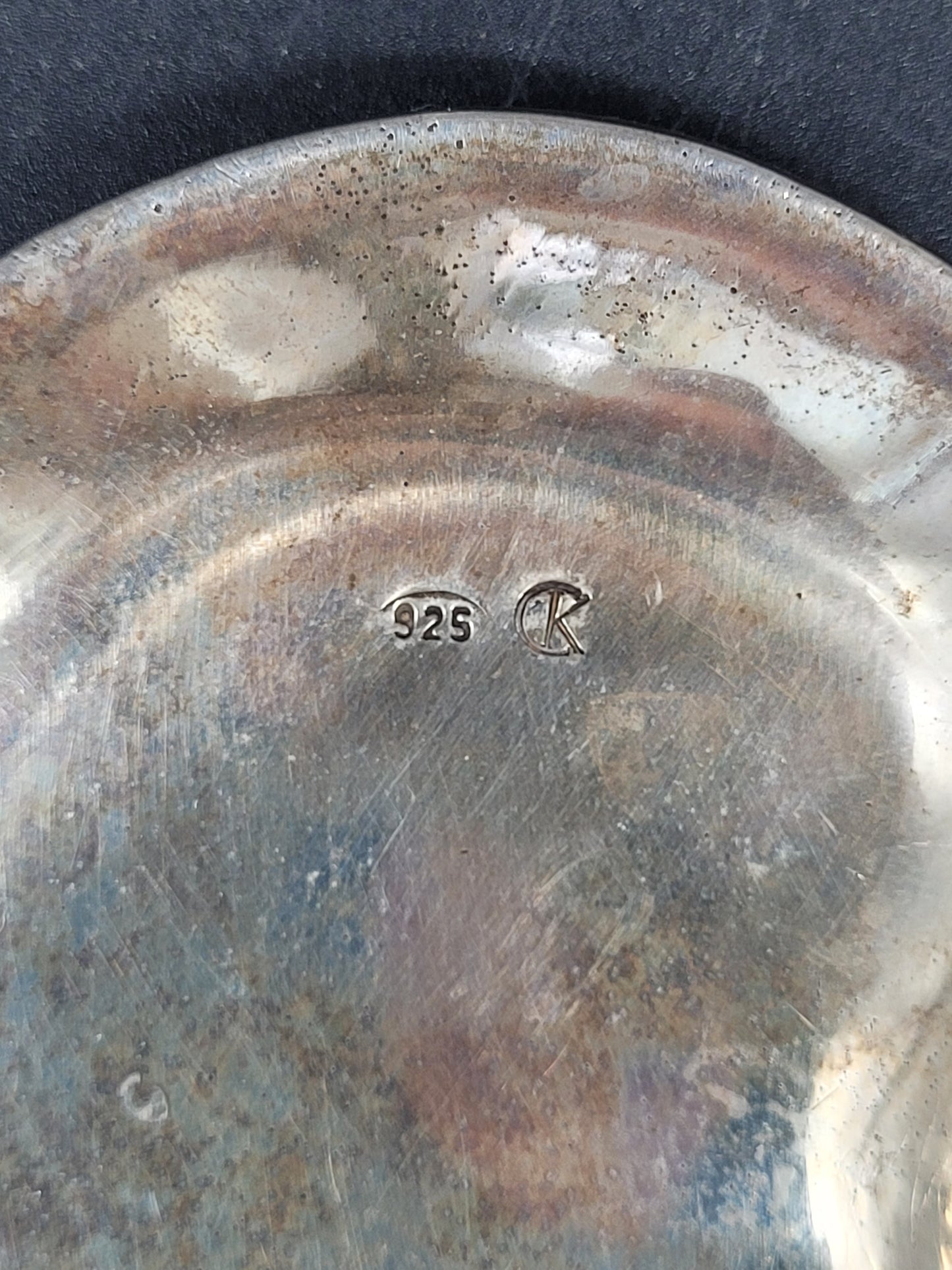 Schale Sterling Silber 925er mit Figur Jugendstil Art Nouveau 1041g