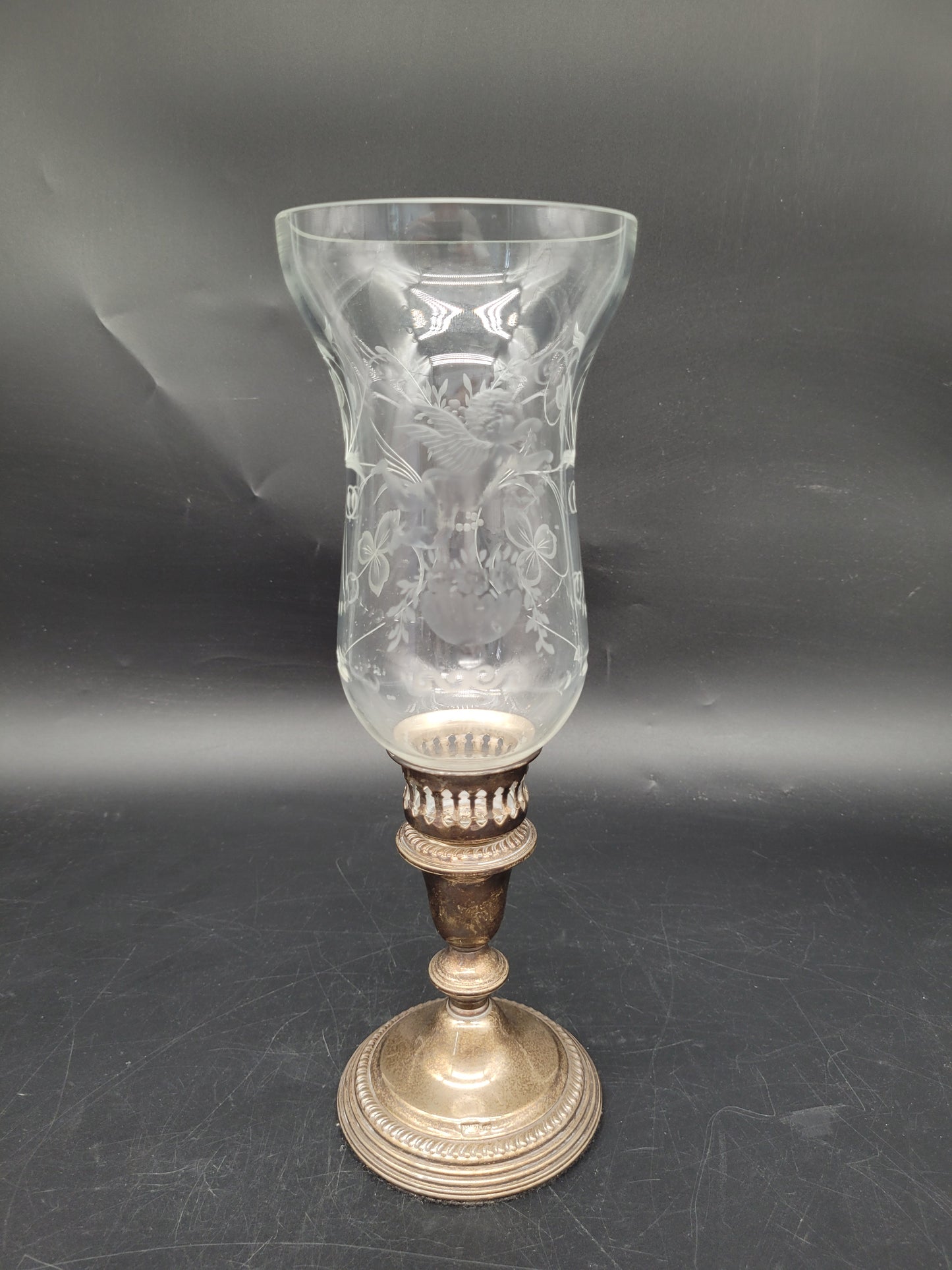 Kerzenständer Sterling Silber 925er mit Floralen Ornamenten