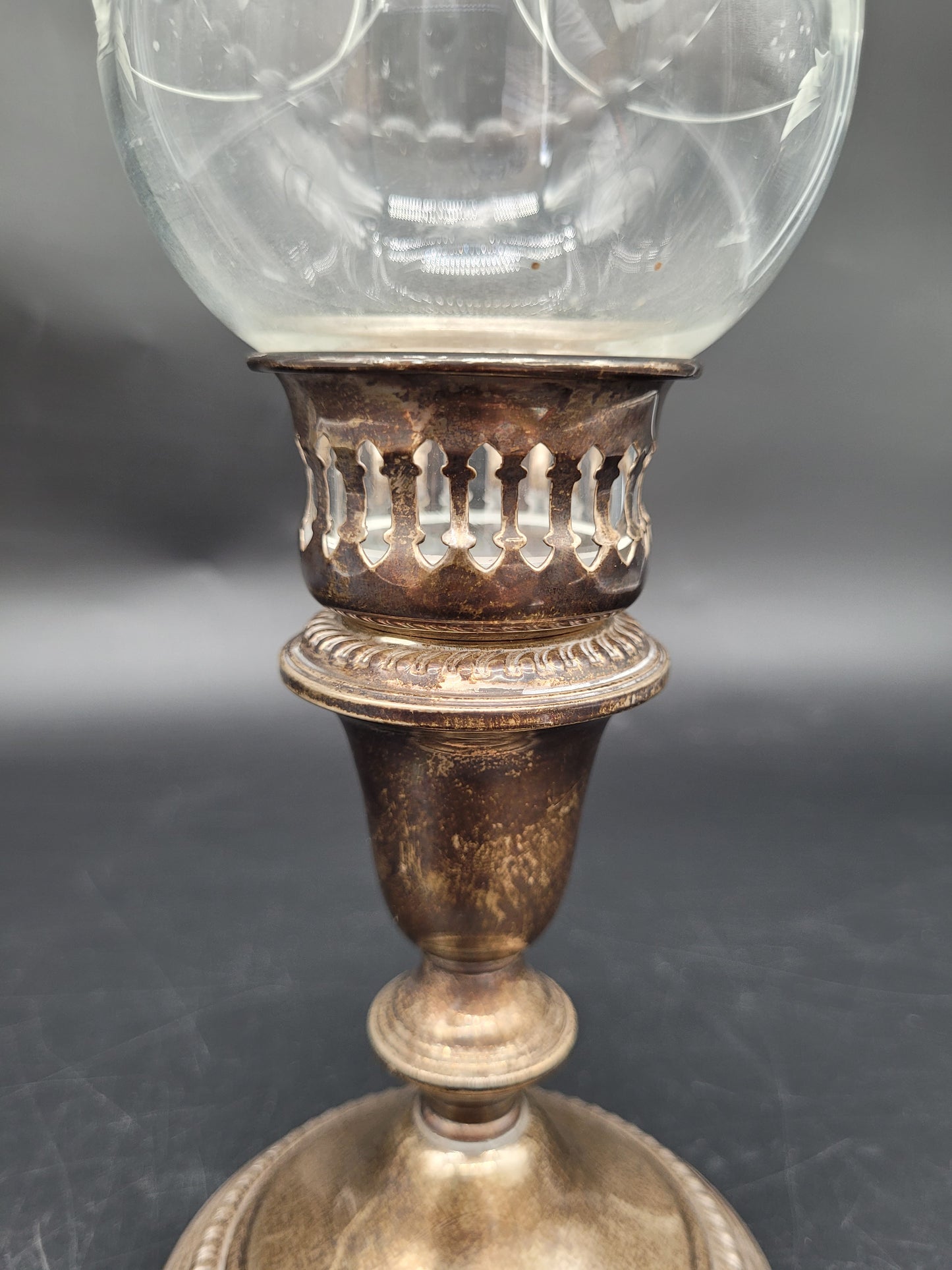 Kerzenständer Sterling Silber 925er mit Floralen Ornamenten