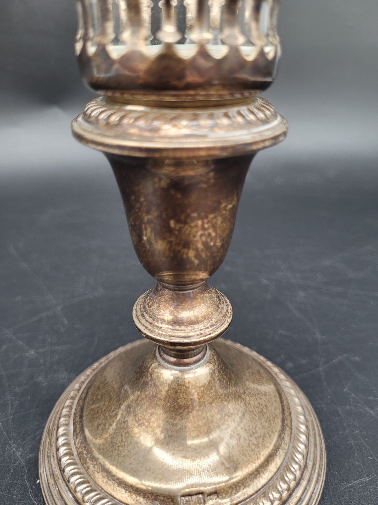 Kerzenständer Sterling Silber 925er mit Floralen Ornamenten