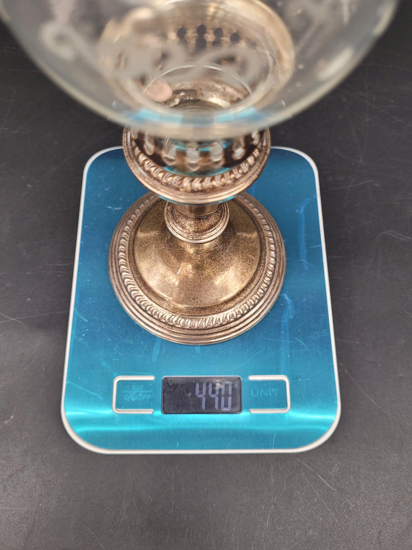 Kerzenständer Sterling Silber 925er mit Floralen Ornamenten