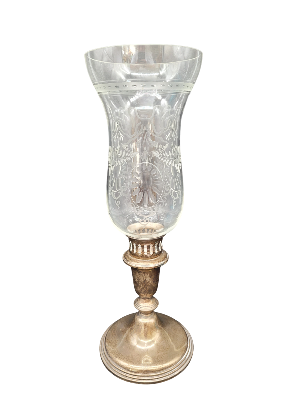 WMG & Co Kerzenständer Sterling Silber 925er mit Floralen Ornamenten