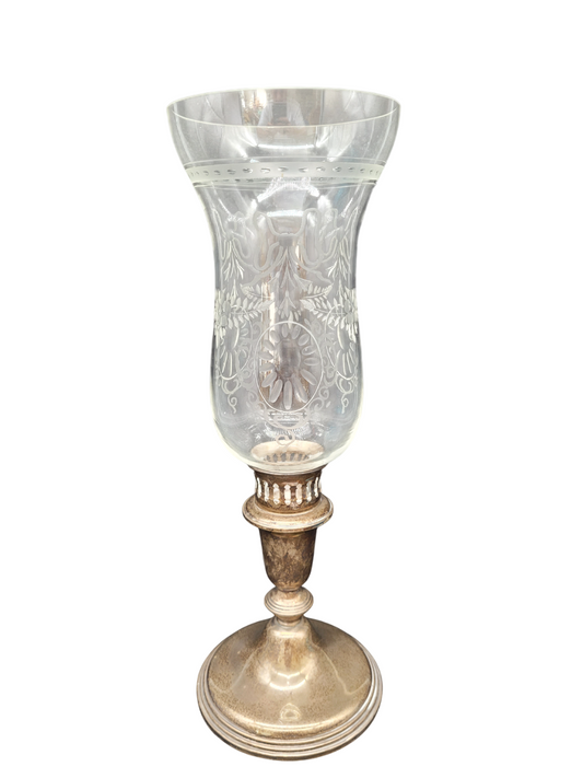 WMG & Co Kerzenständer Sterling Silber 925er mit Floralen Ornamenten