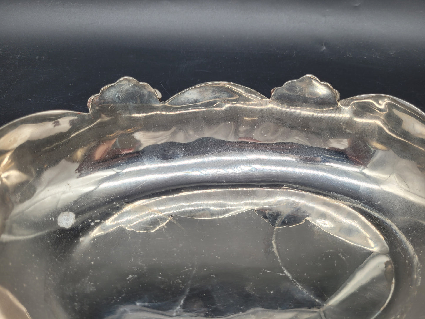 Dekorative Jugendstil Neusilber Schale Reich verziert 655g