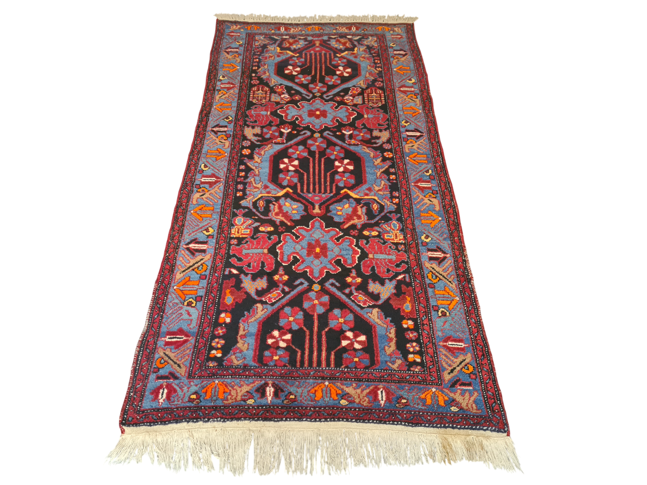 Perserteppich Orientteppich Handgeknüpfter Teppich Bidjar 245x115cm