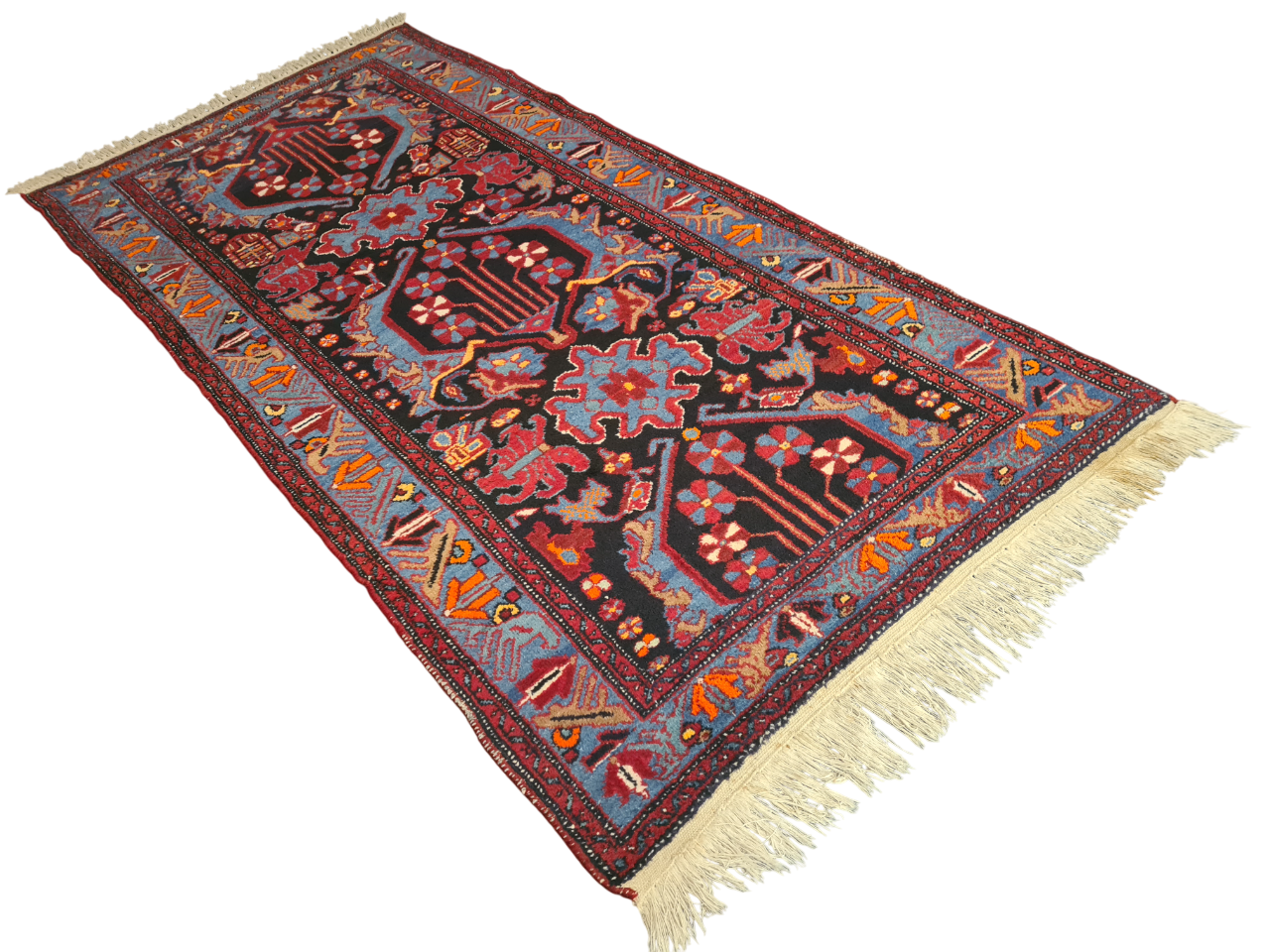 Perserteppich Orientteppich Handgeknüpfter Teppich Bidjar 245x115cm