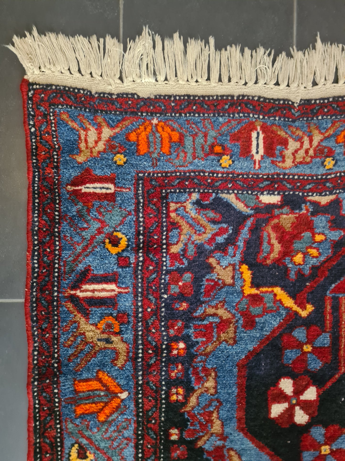 Perserteppich Orientteppich Handgeknüpfter Teppich Bidjar 245x115cm