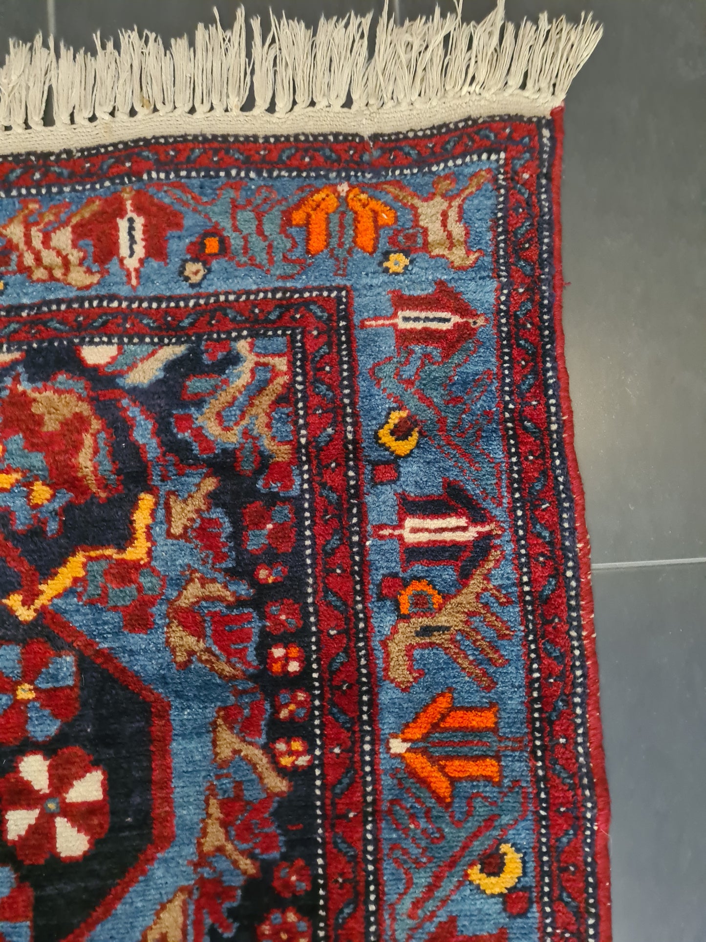 Perserteppich Orientteppich Handgeknüpfter Teppich Bidjar 245x115cm