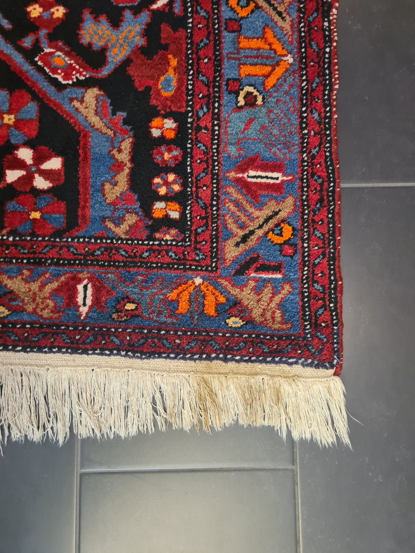 Perserteppich Orientteppich Handgeknüpfter Teppich Bidjar 245x115cm