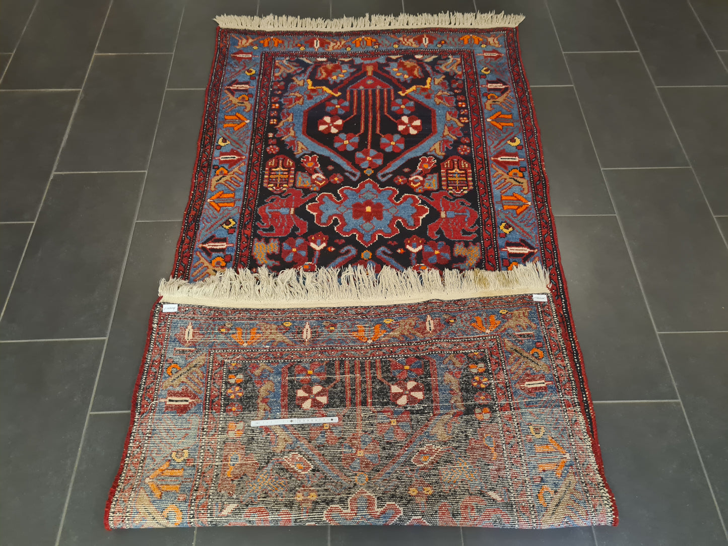 Perserteppich Orientteppich Handgeknüpfter Teppich Bidjar 245x115cm