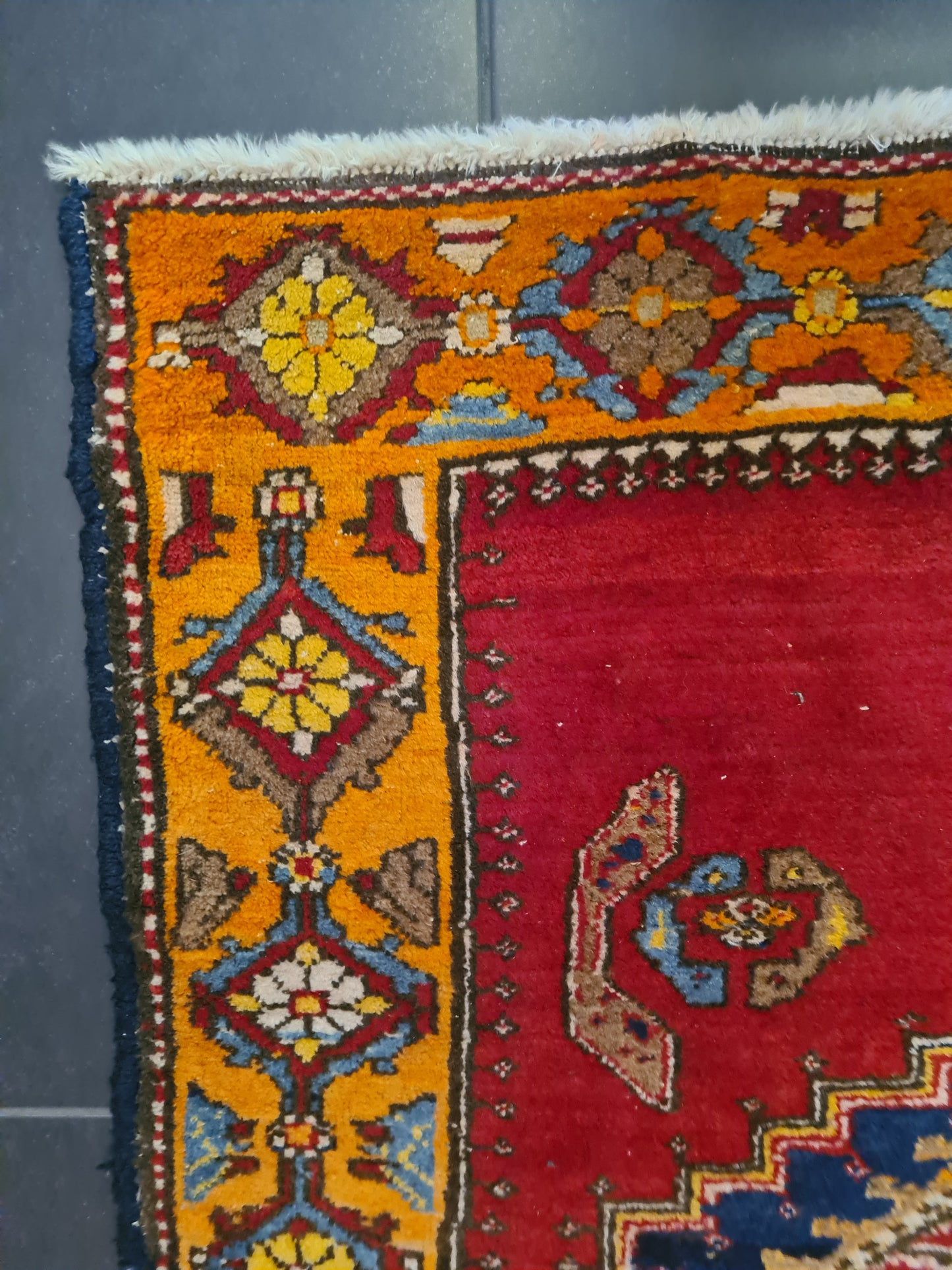 Perserteppich Orientteppich Handgeknüpfter Teppich Heris 340x100cm