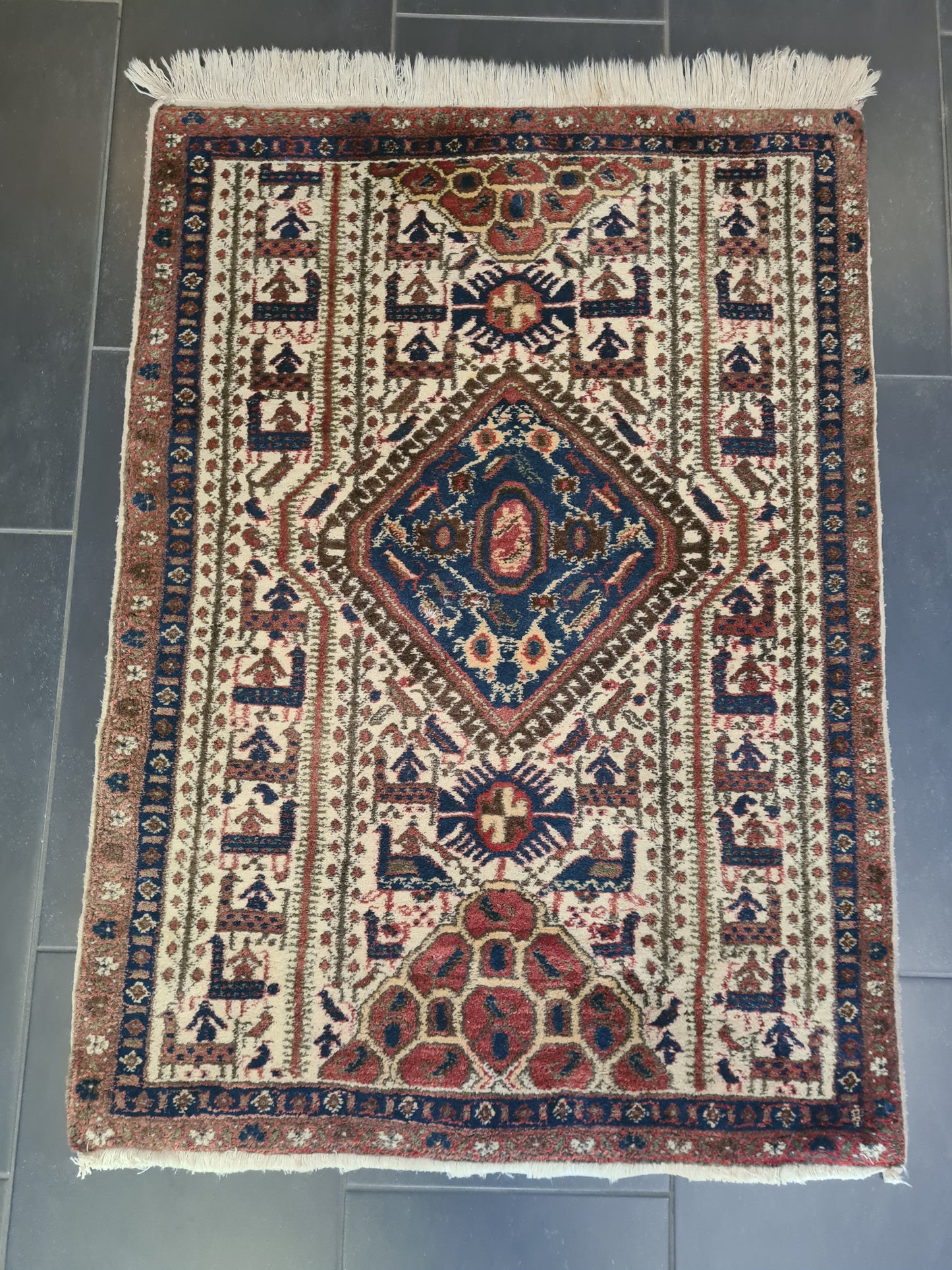 Perserteppich Orientteppich Handgeknüpfter Teppich Malaya 110x80cm