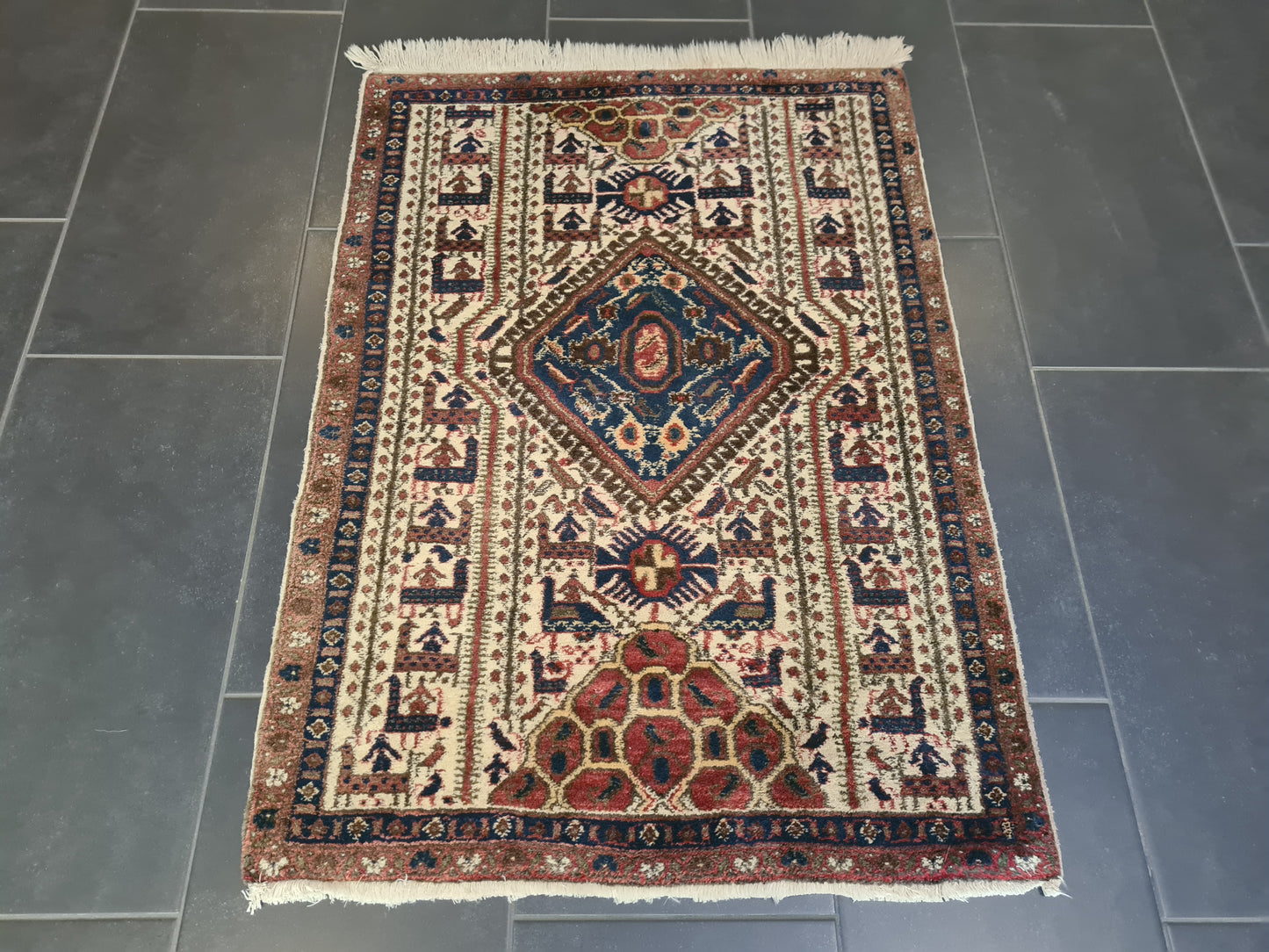 Perserteppich Orientteppich Handgeknüpfter Teppich Malaya 110x80cm