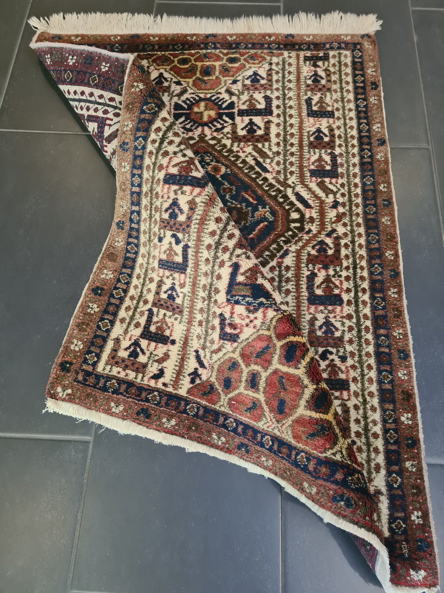 Perserteppich Orientteppich Handgeknüpfter Teppich Malaya 110x80cm