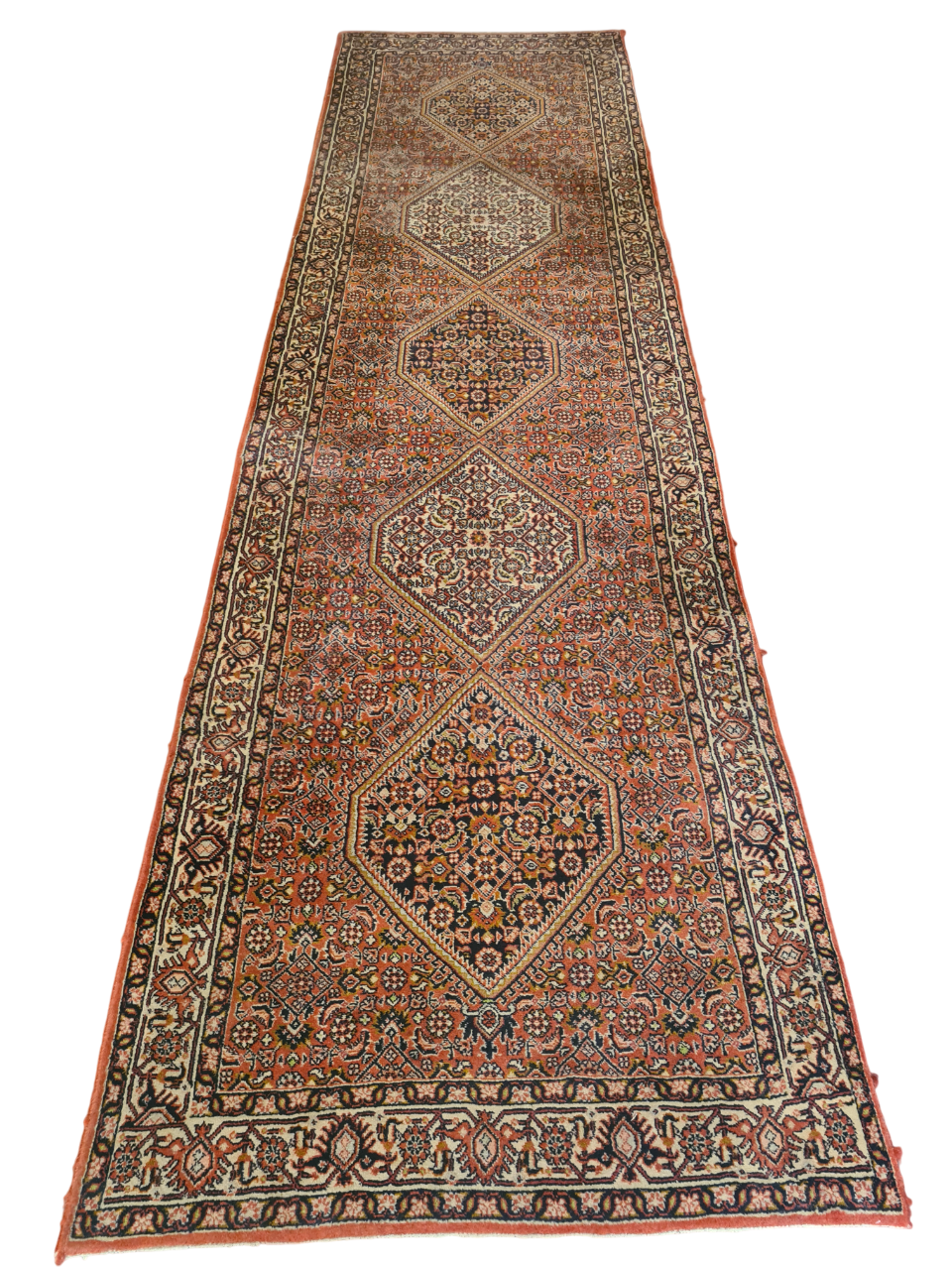 Perserteppich Orientteppich Handgeknüpfter Teppich Bidjar 300x85cm