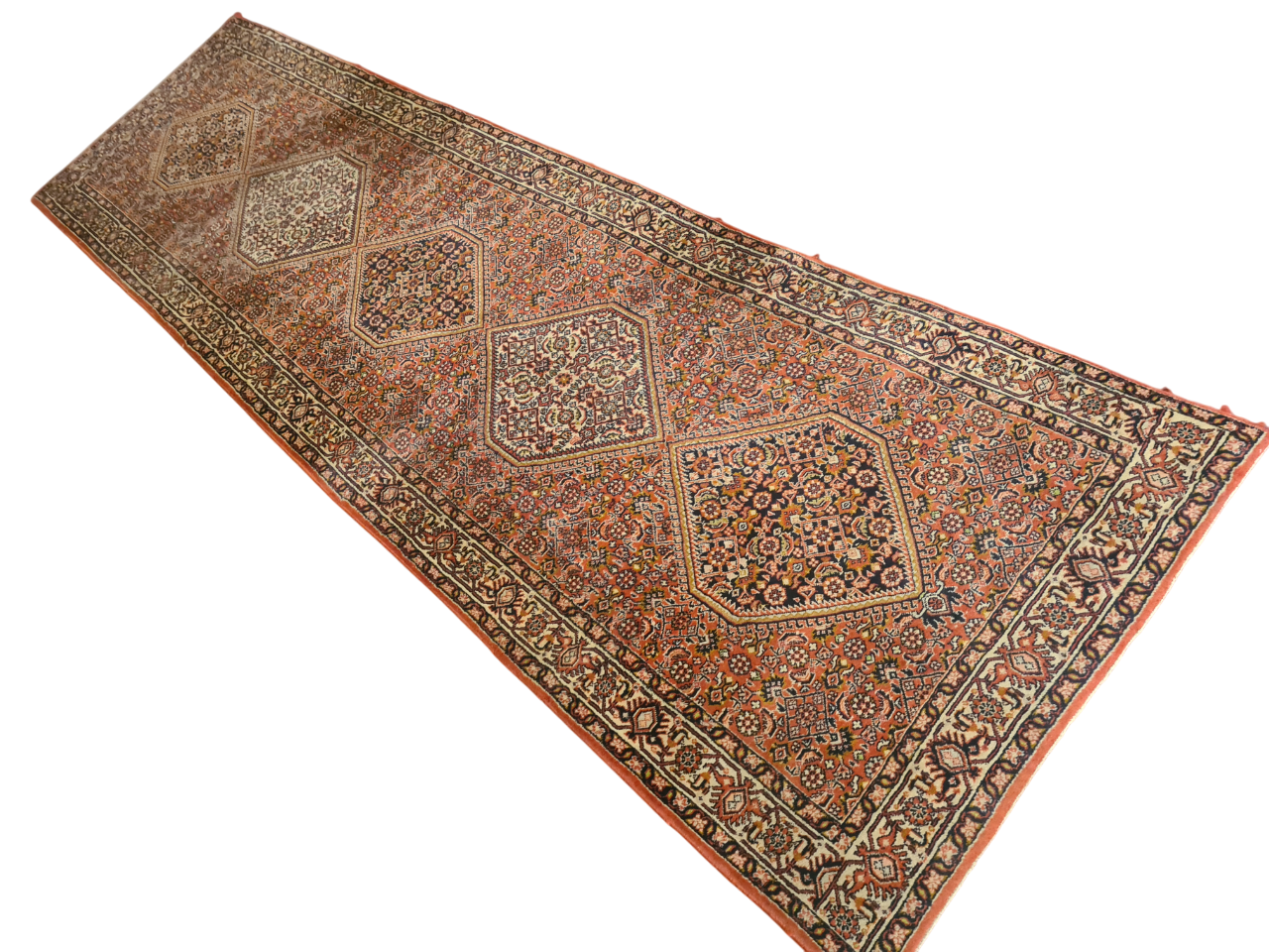 Perserteppich Orientteppich Handgeknüpfter Teppich Bidjar 300x85cm