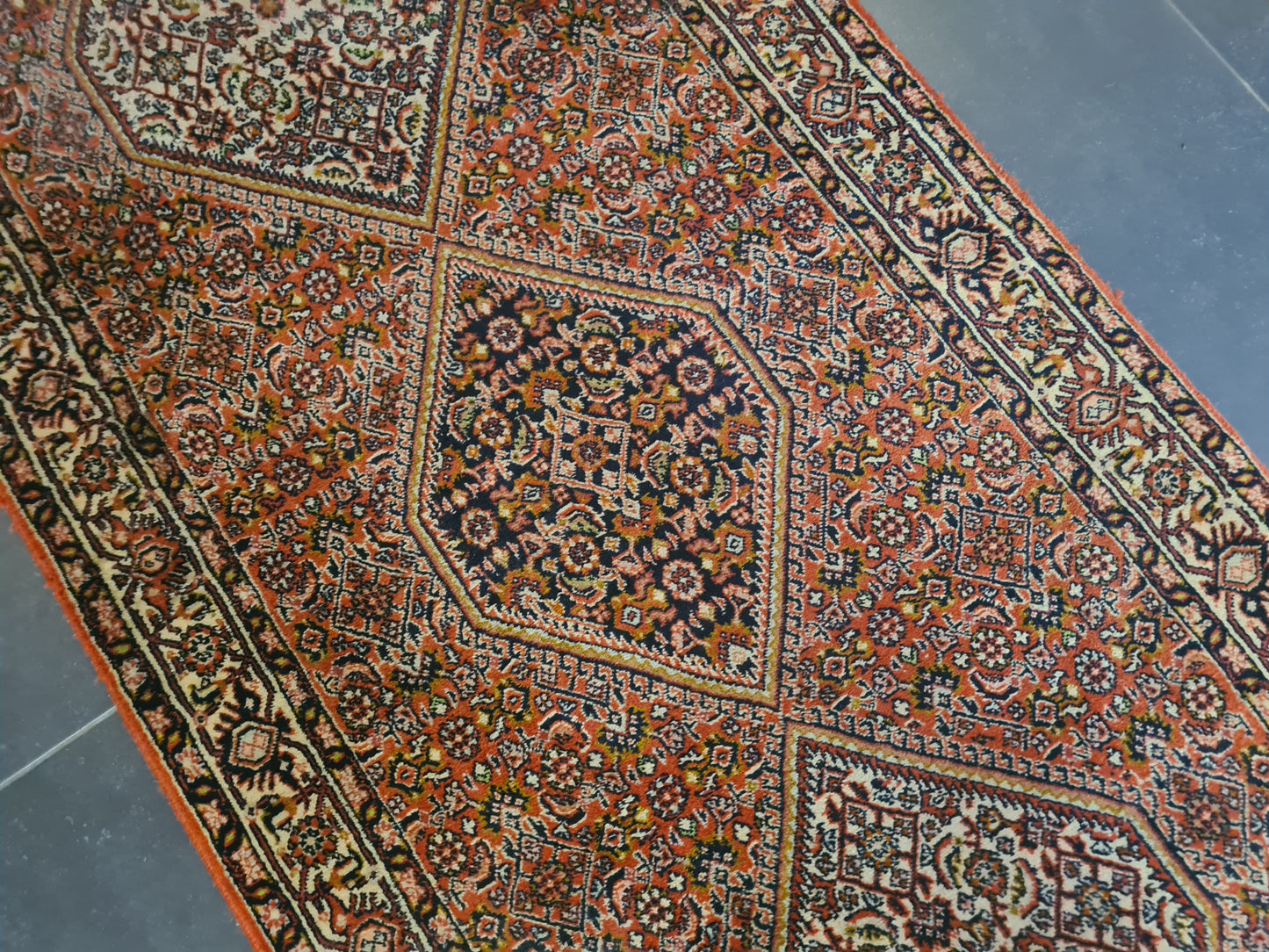 Perserteppich Orientteppich Handgeknüpfter Teppich Bidjar 300x85cm