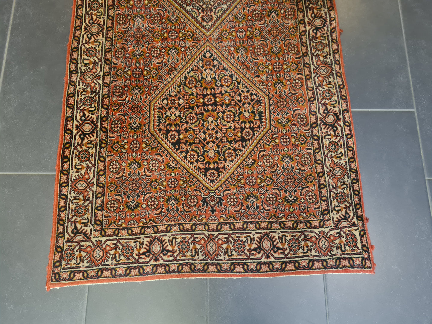 Perserteppich Orientteppich Handgeknüpfter Teppich Bidjar 300x85cm