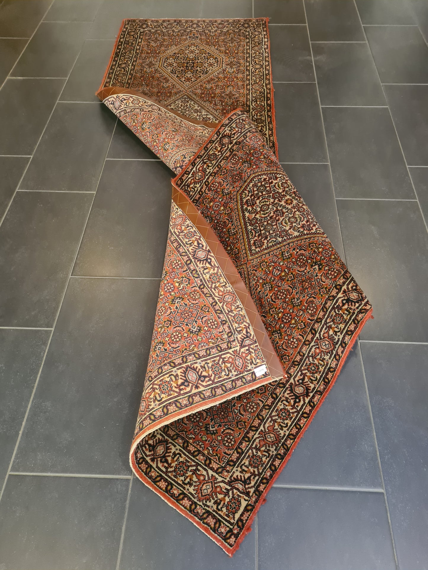 Perserteppich Orientteppich Handgeknüpfter Teppich Bidjar 300x85cm