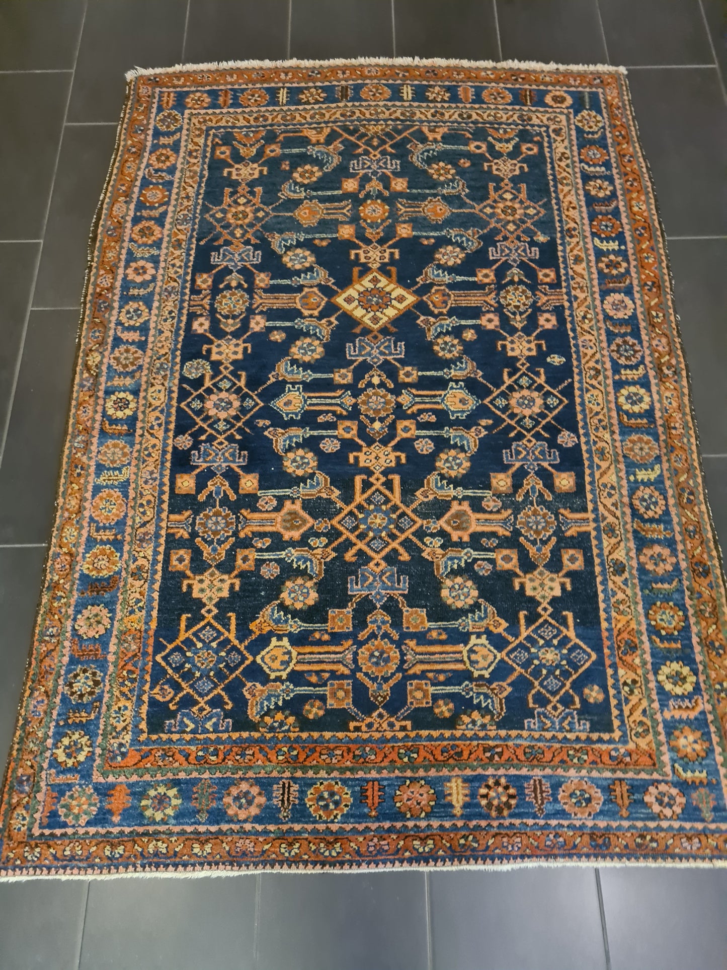 Perserteppich Orientteppich Handgeknüpfter Teppich Heris 205x140cm
