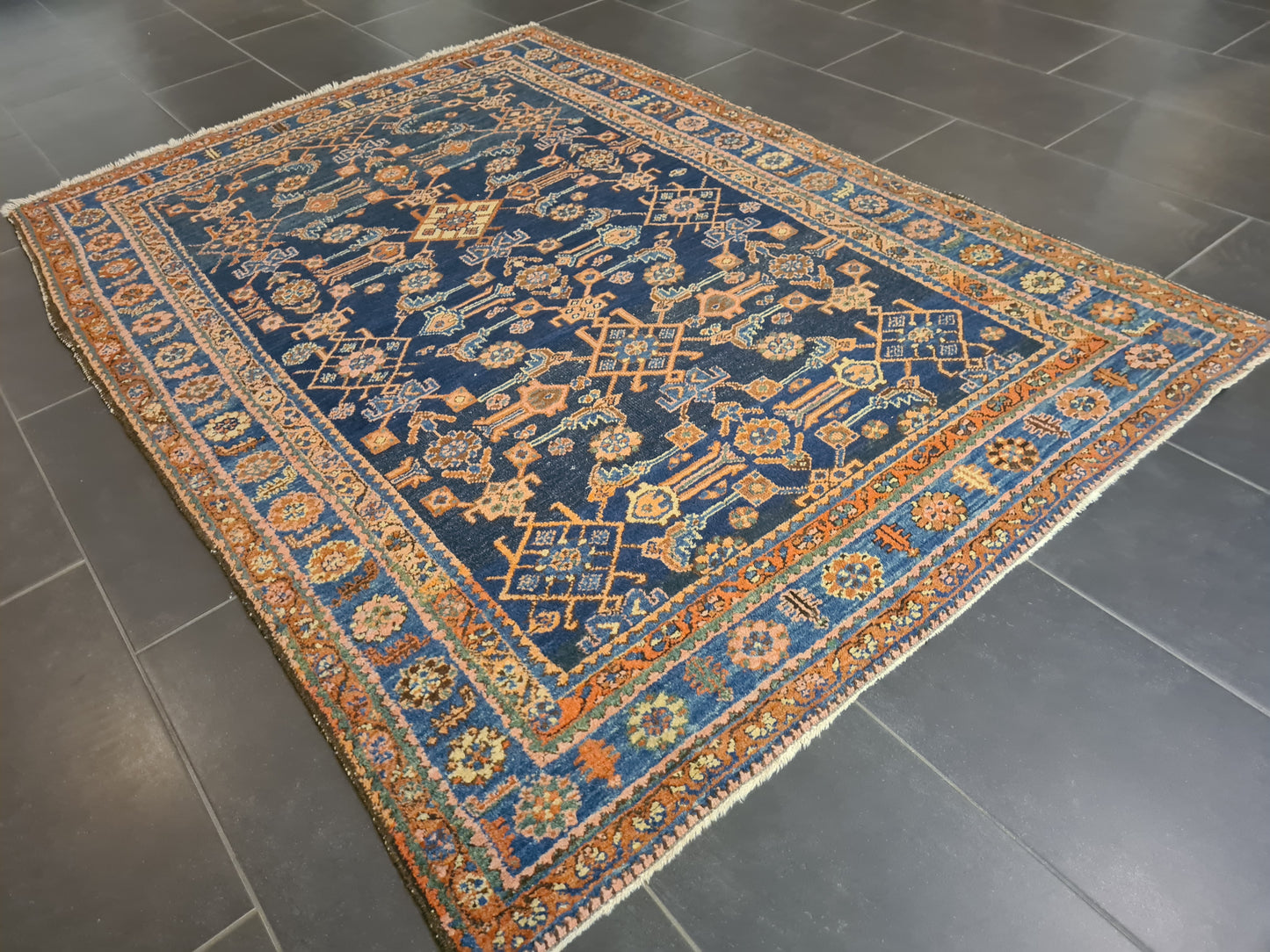 Perserteppich Orientteppich Handgeknüpfter Teppich Heris 205x140cm