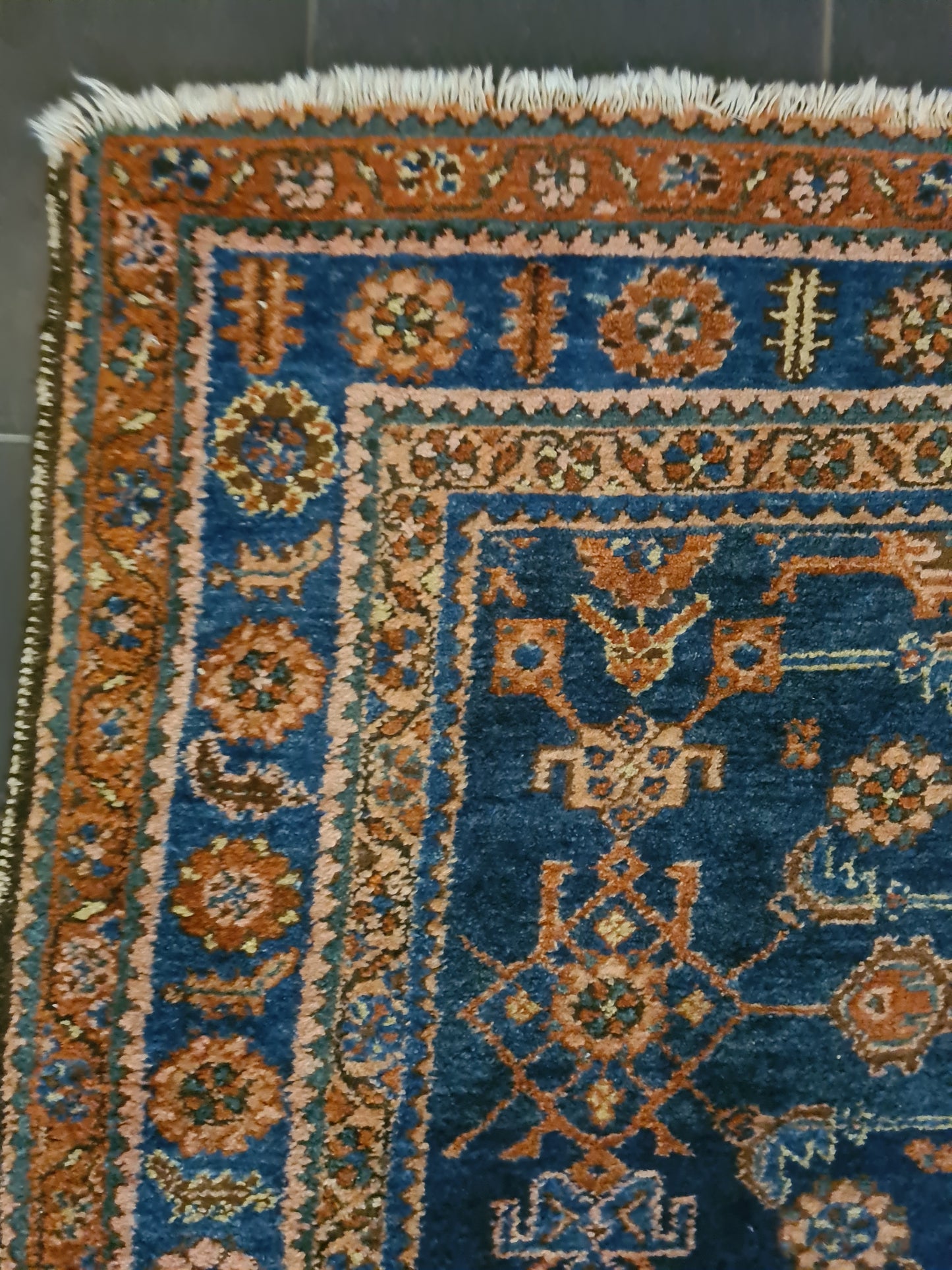 Perserteppich Orientteppich Handgeknüpfter Teppich Heris 205x140cm