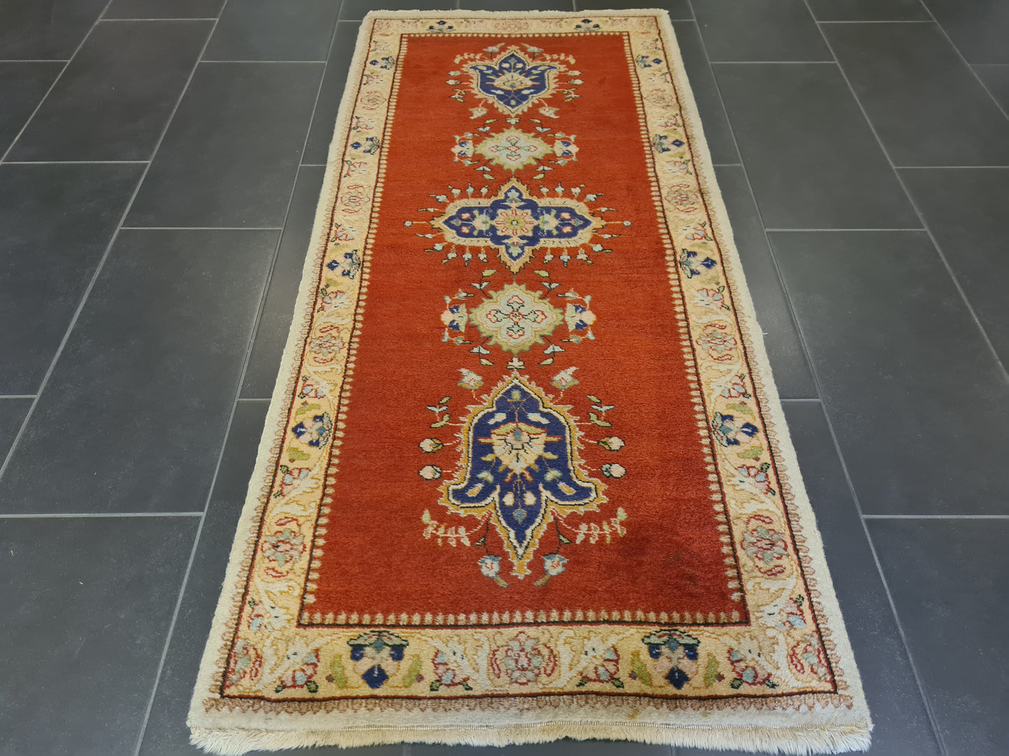 Perserteppich Orientteppich Handgeknüpfter Teppich Täbris 180x80cm