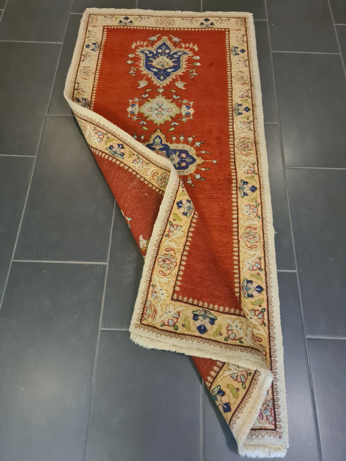 Perserteppich Orientteppich Handgeknüpfter Teppich Täbris 180x80cm