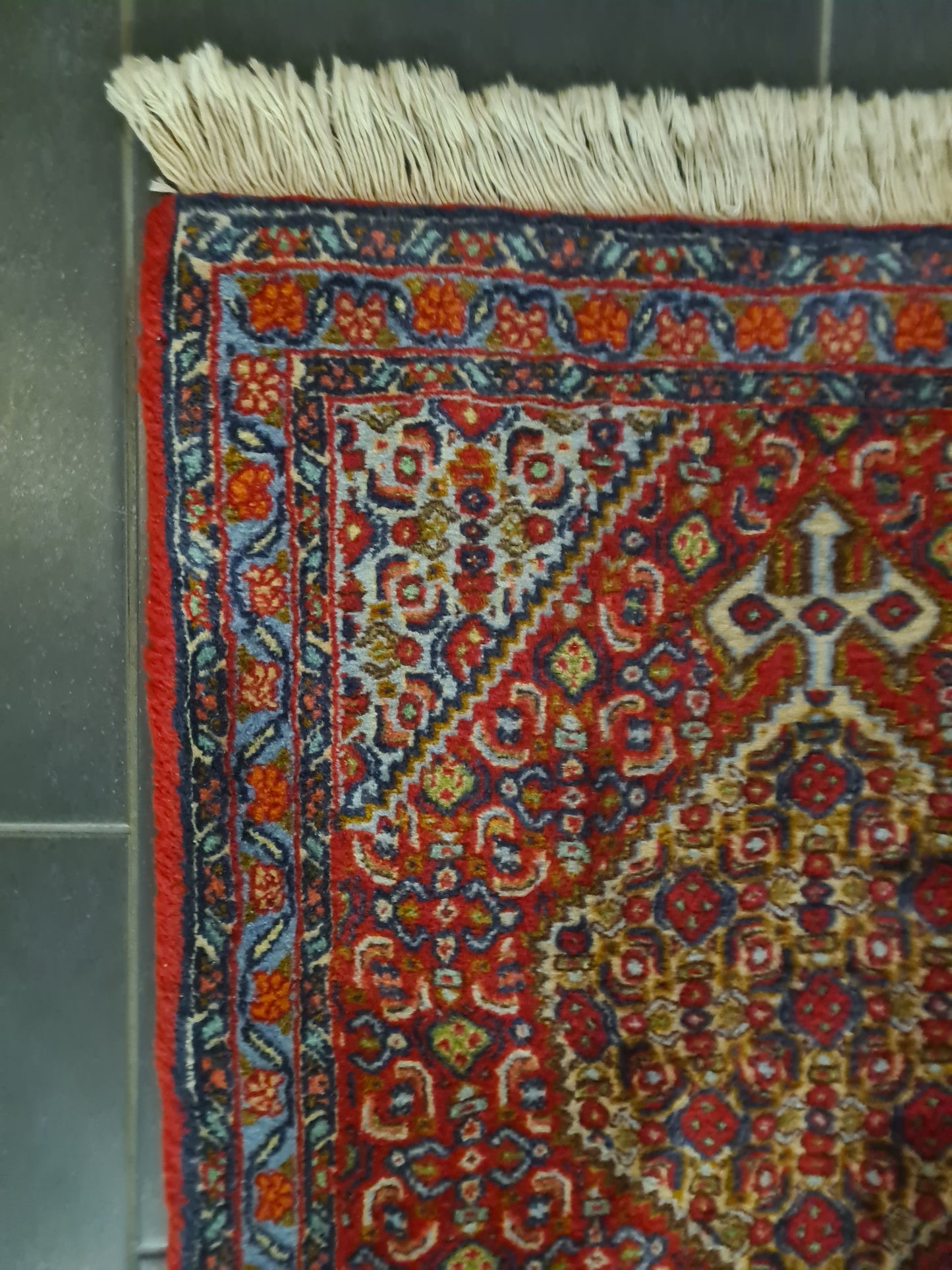 Perserteppich Orientteppich Handgeknüpfter Teppich Bidjar 270x60cm