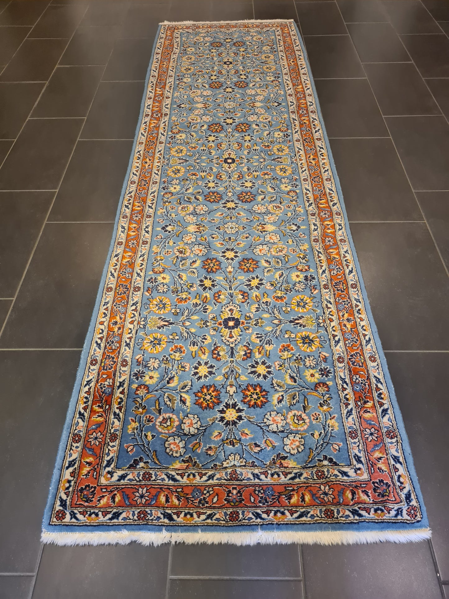 Perserteppich Orientteppich Handgeknüpfter Teppich Sarough 315x95cm