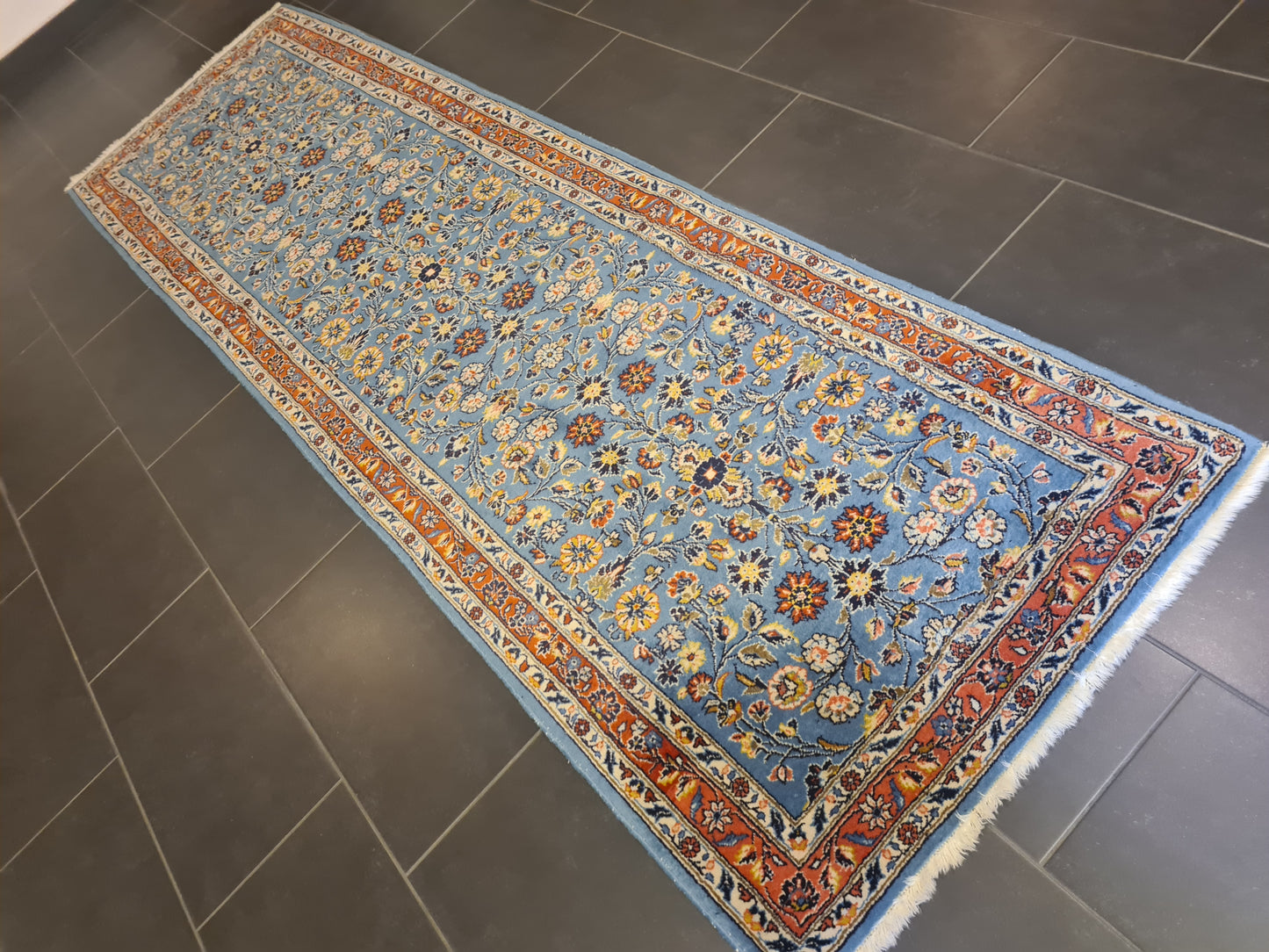 Perserteppich Orientteppich Handgeknüpfter Teppich Sarough 315x95cm