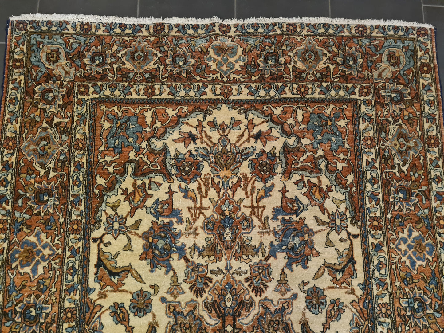 Perserteppich Orientteppich Handgeknüpfter Teppich Isfahan 205x135cm